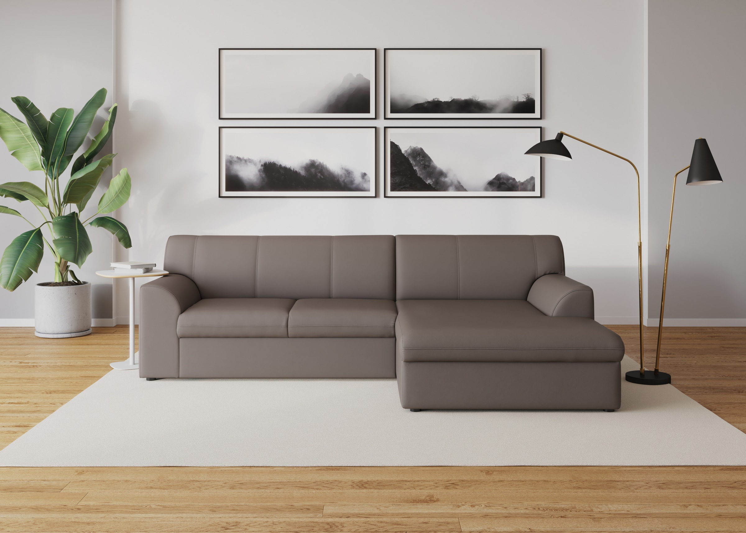DOMO collection Ecksofa »Topper, elegant und zeitlos, kompaktes Stellmaß 24 günstig online kaufen