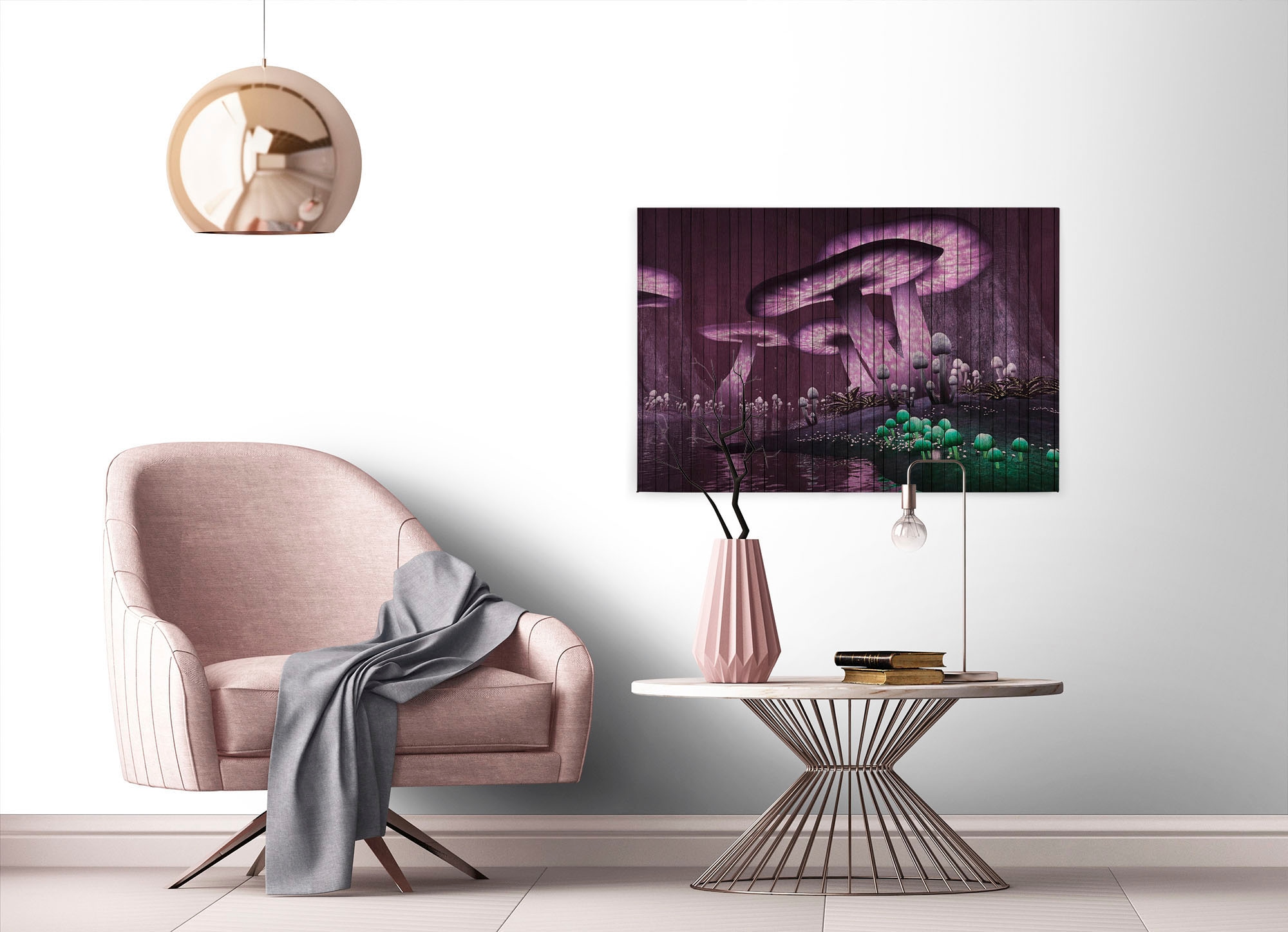 A.S. Création Leinwandbild »fantasy«, Kunst-Abstrakt-Kinder, (1 St.), Keilrahmen Bild Holzoptik Fantasiewelt Leinwand-Bild Wohnzimmer modern