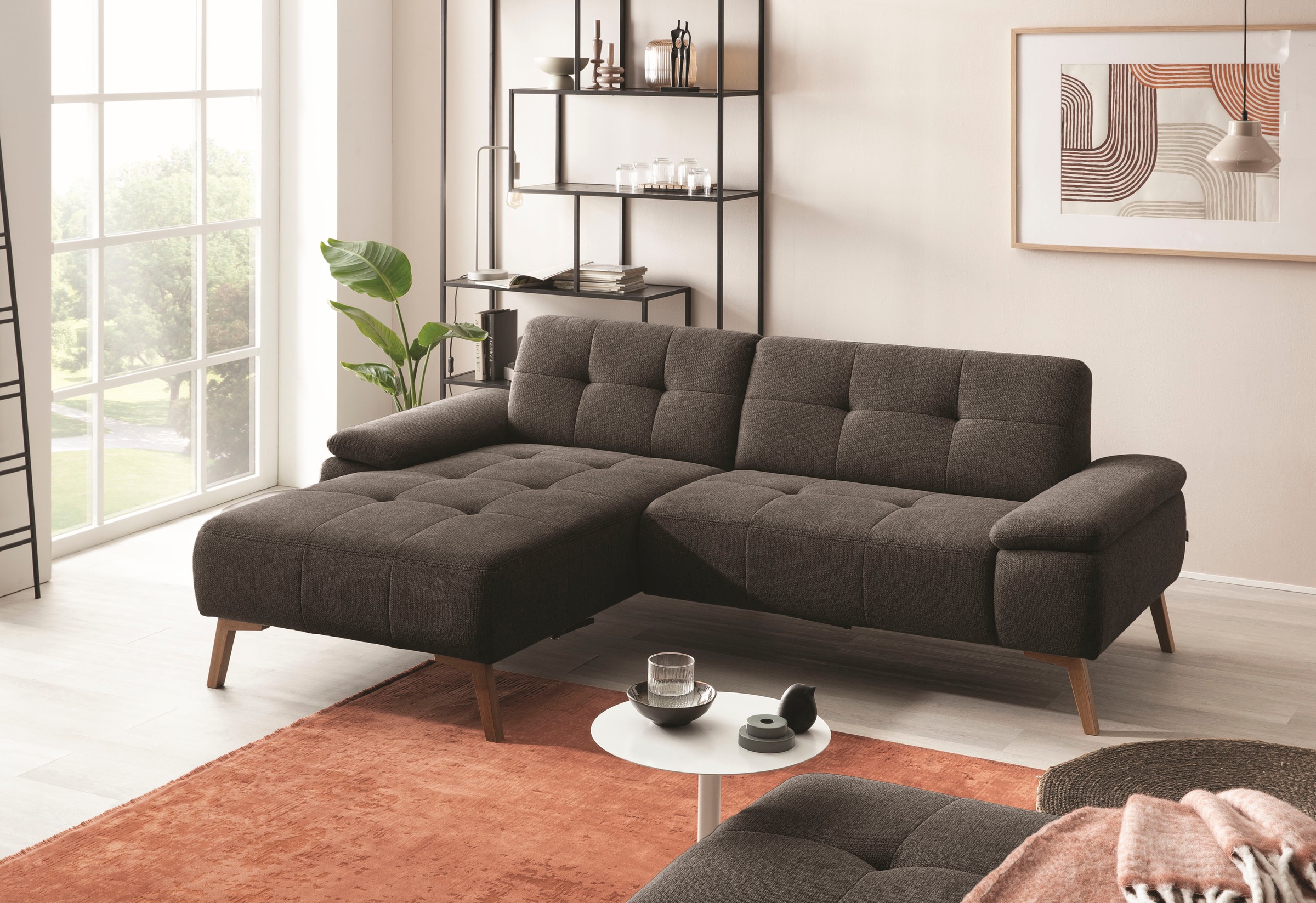 exxpo - sofa fashion Ecksofa Sassari, bequem und komfortabel, moderner Webs günstig online kaufen