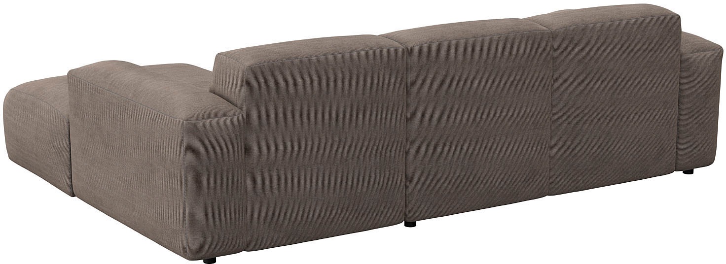 FLEXLUX Ecksofa »Lucera Chaislongue rechts oder links, L-Form, bequem«, modern & anschmiegsam, Kaltschaum, Stahl-Wellenunterfederung