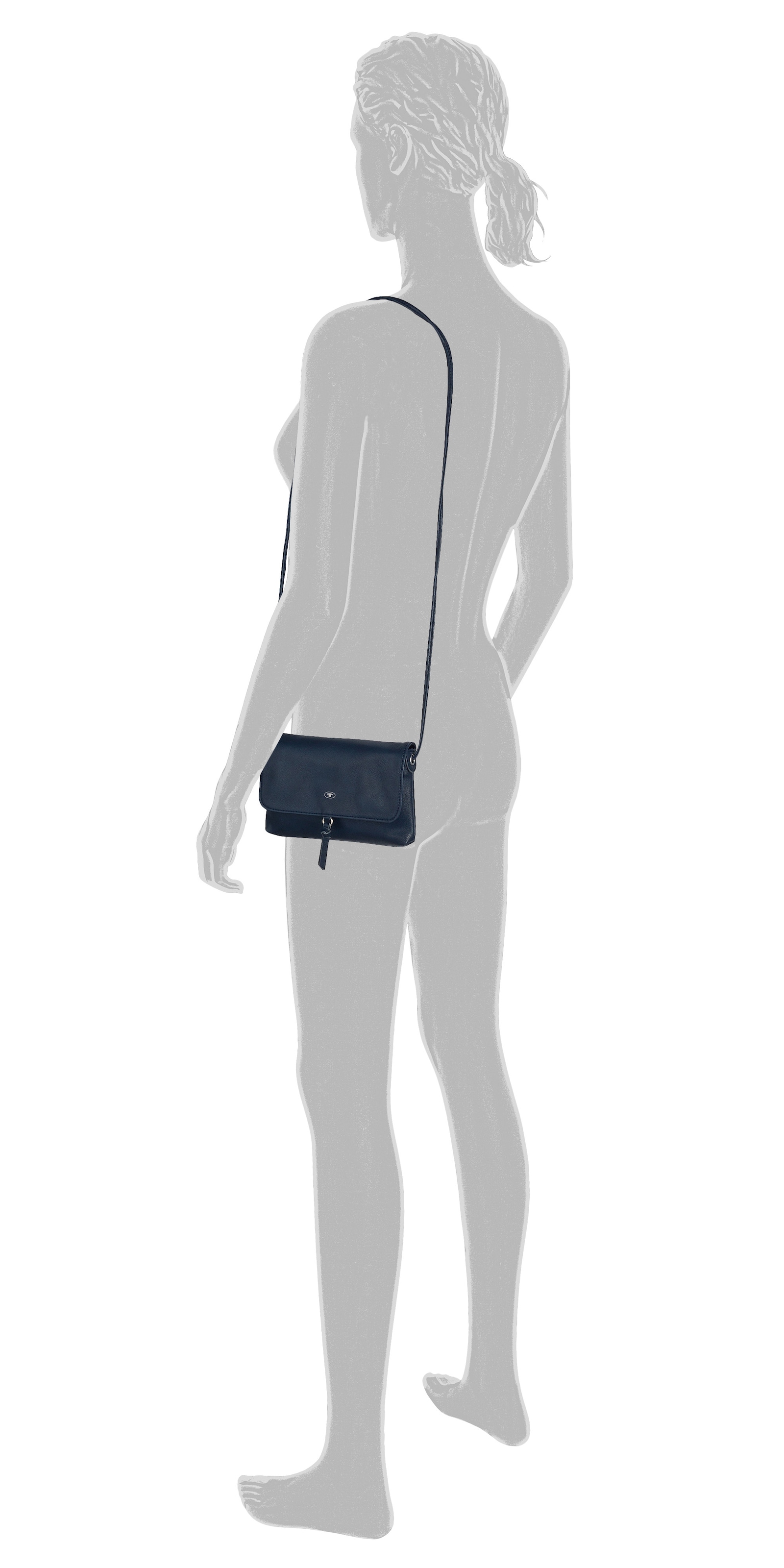 TOM TAILOR Umhängetasche »Luna« mit hochglänzendem Logo und kleinem dekorativen Knoten