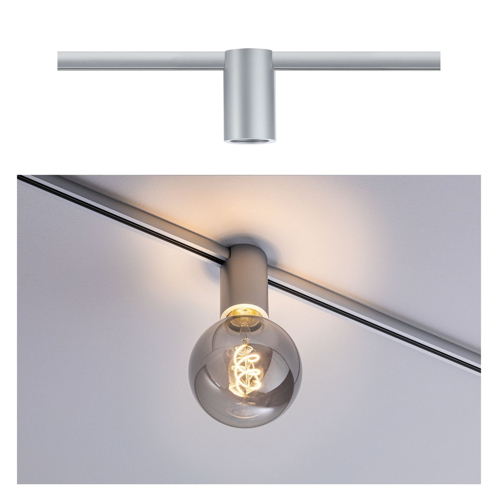 Paulmann Schienensystem-Leuchten »URail Schienenspot Socket Einzelspot E27 max. 20W 230V«, dimmbar