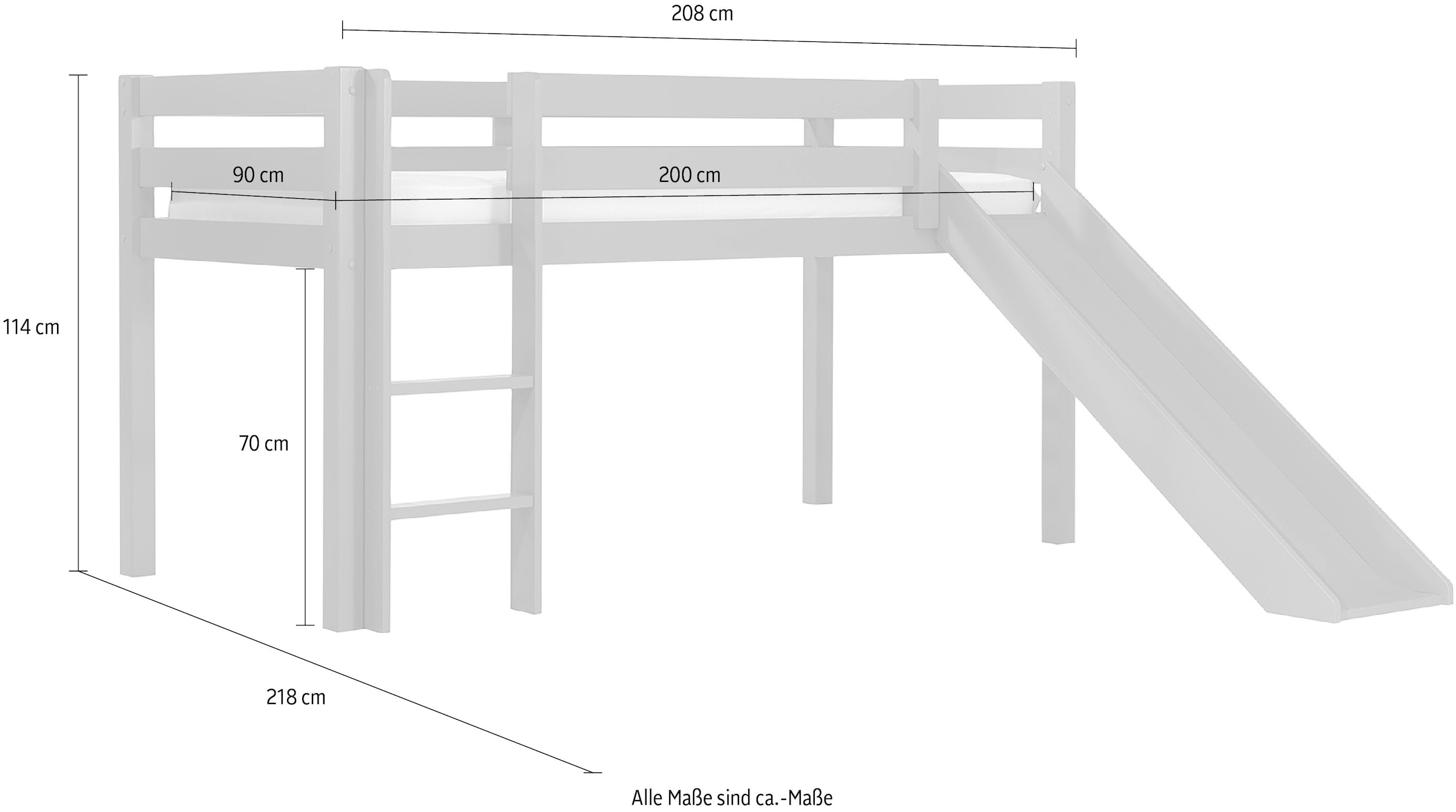 Vipack Hochbett »Pino«, (Made in Europe)