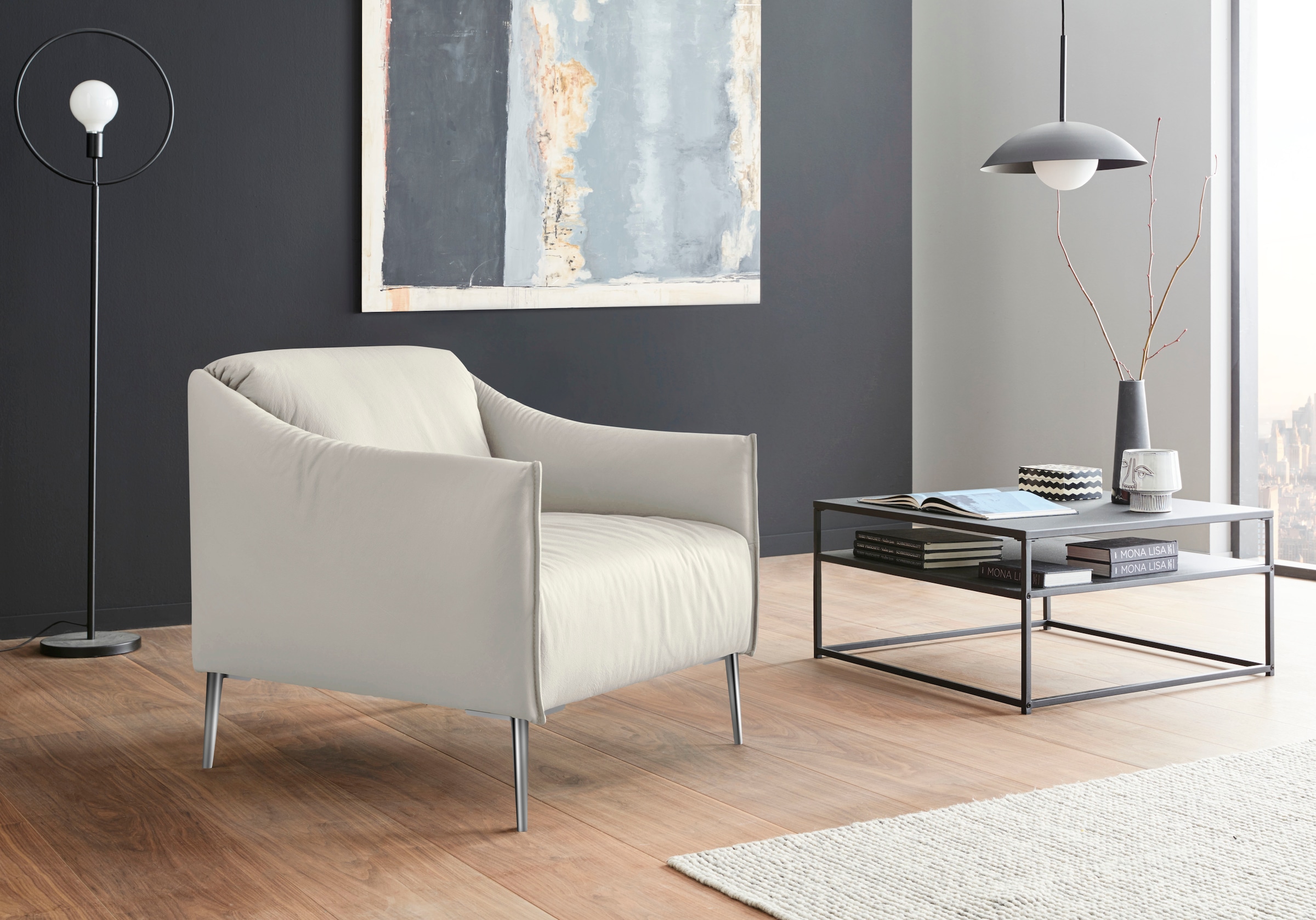 W.SCHILLIG Cocktailsessel »sally«, mit Metallfüßen in Chrom glänzend