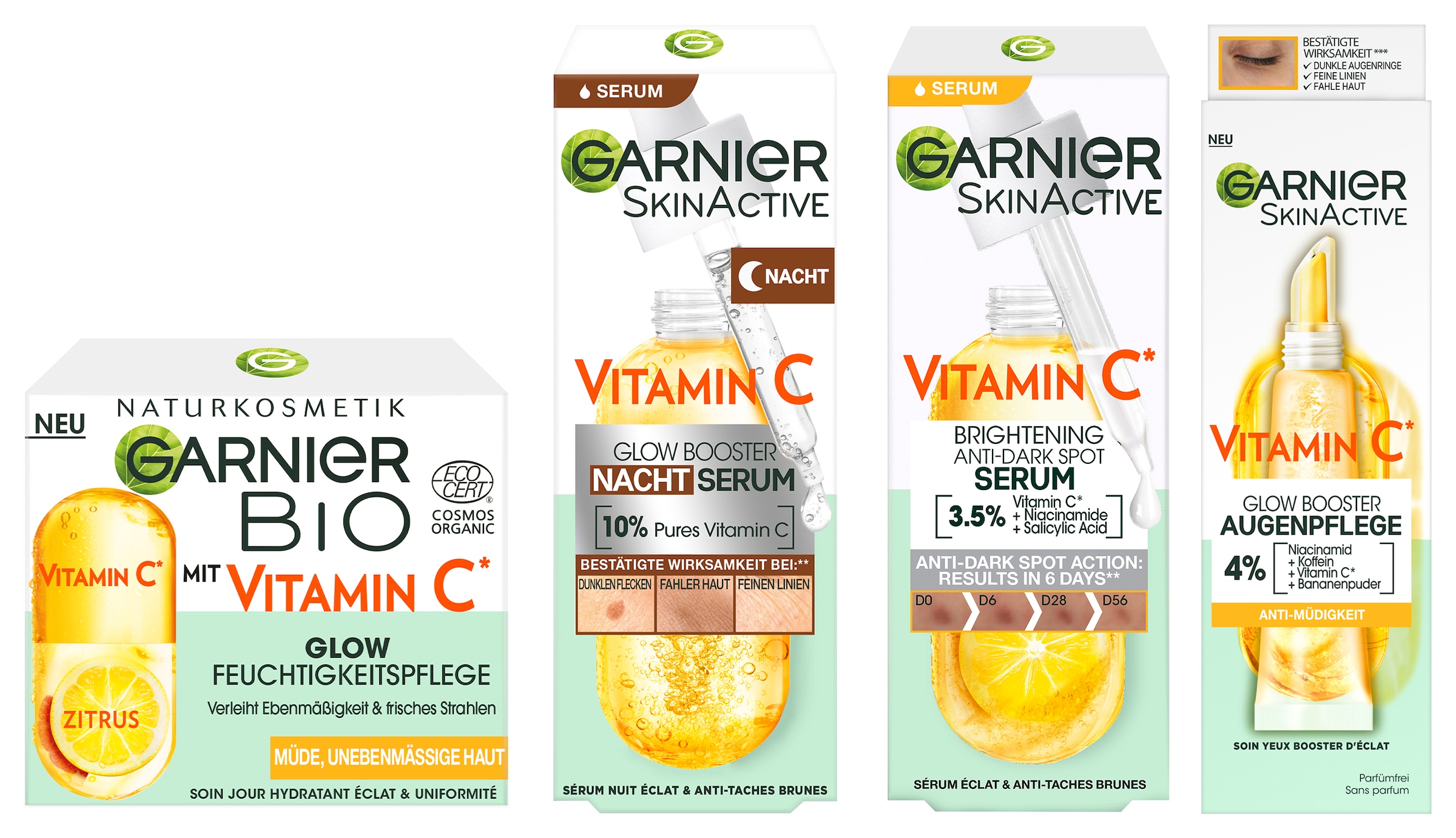 GARNIER Gesichtspflege-Set »Garnier SkinActive Max Glow Booster Set« mit Vitamin C