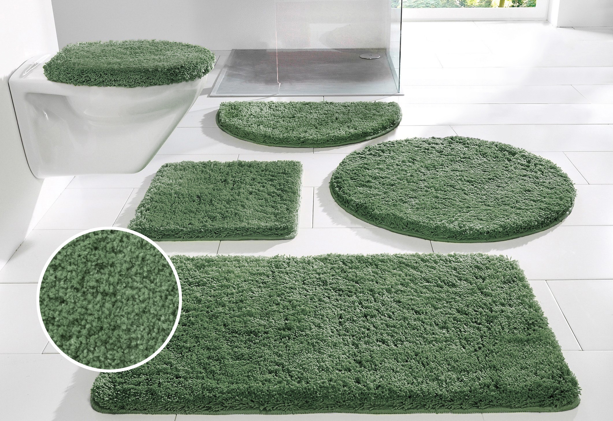 my home Badematte »Sanremo, Badvorleger, Badezimmer Teppich, sehr weich«, r günstig online kaufen