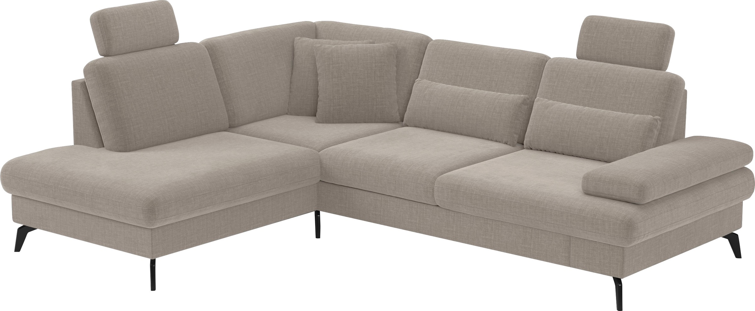 sit&more Ecksofa »Morris L-Form, inkl. Sitztiefenverstellung«, wahlweise mit Armteilverstellung, Bettfunktion & Bettkasten