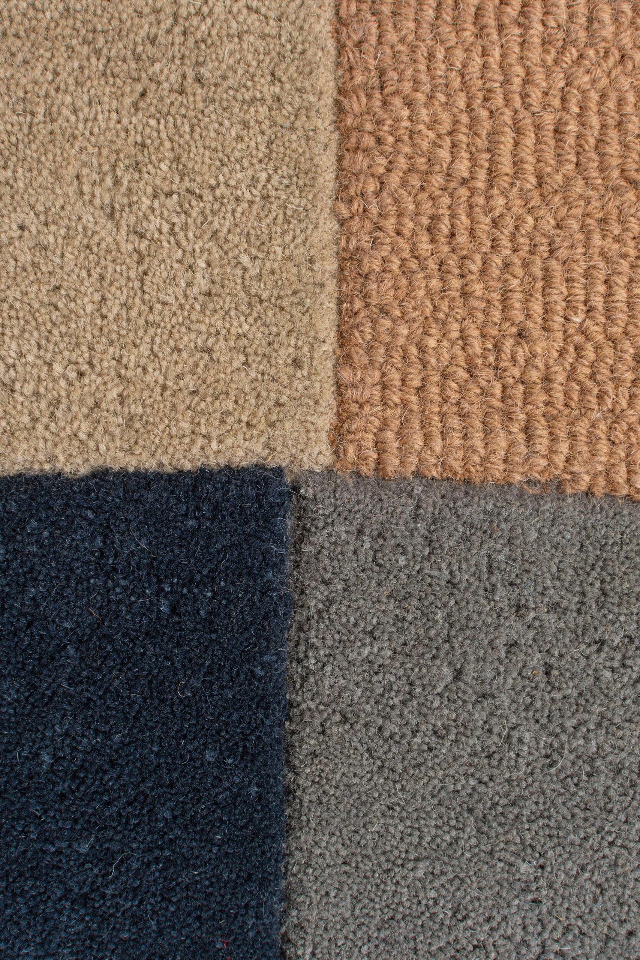 FLAIR RUGS Wollteppich »Esre, aus 100% Wolle,« rechteckig 9 mm Höhe geometrisches Design, handgearbeiteter Konturenschnitt, Wohnzimmer