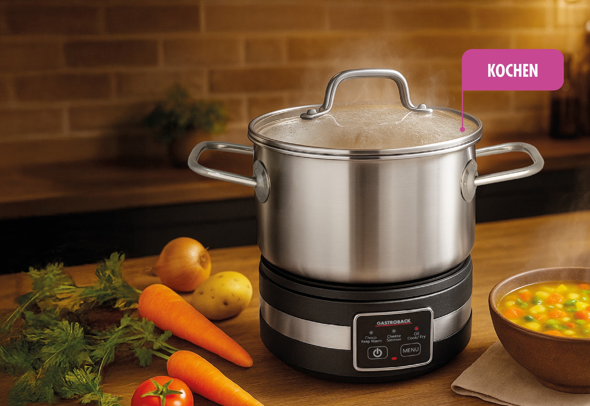 Gastroback Fondue »Fondue MultiCook 4-in-1 & Kochplatte«