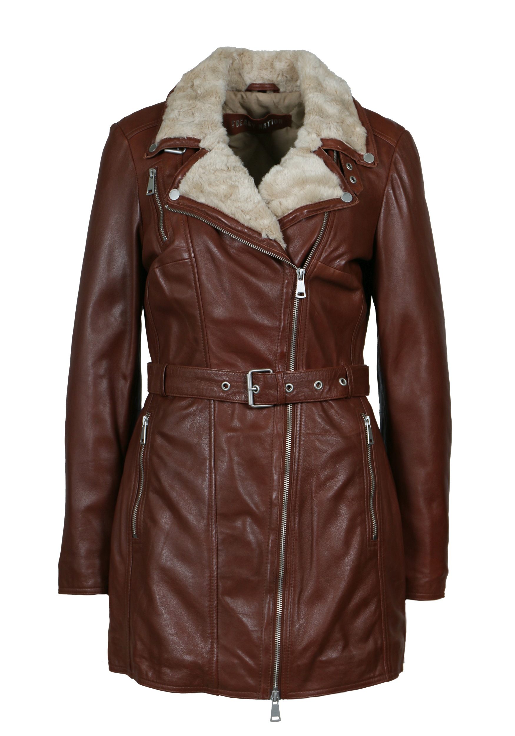 FREAKY NATION Kurzmantel »Polar Day-FN« braun XL(42) XL(42) Stylische Ledejacke