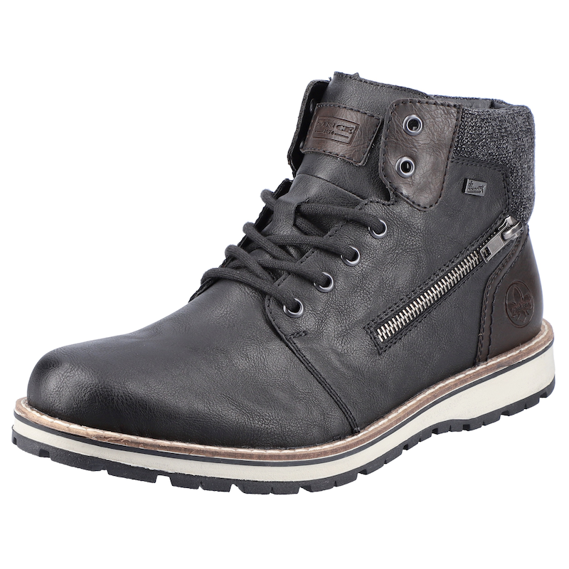 RIEKER Winterboots mit wasserabweisender TEX-Membran schwarz 46 46 Mit seitlichem Zierreißverschluss außen