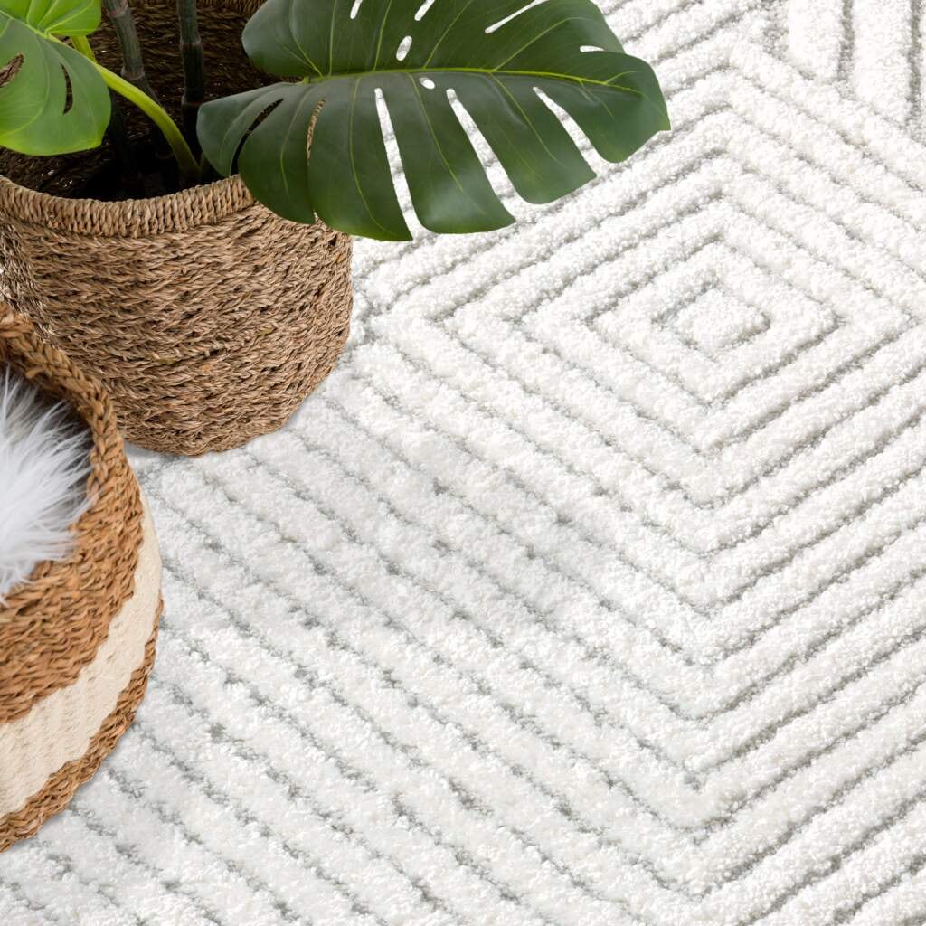 Carpet City Teppich »LOUNGE 0632«, rechteckig, 15 mm Höhe, Kurzflor-Teppich Modern, Hoch-Tief-Struktur, Wohnzimmer, Schlafzimmer