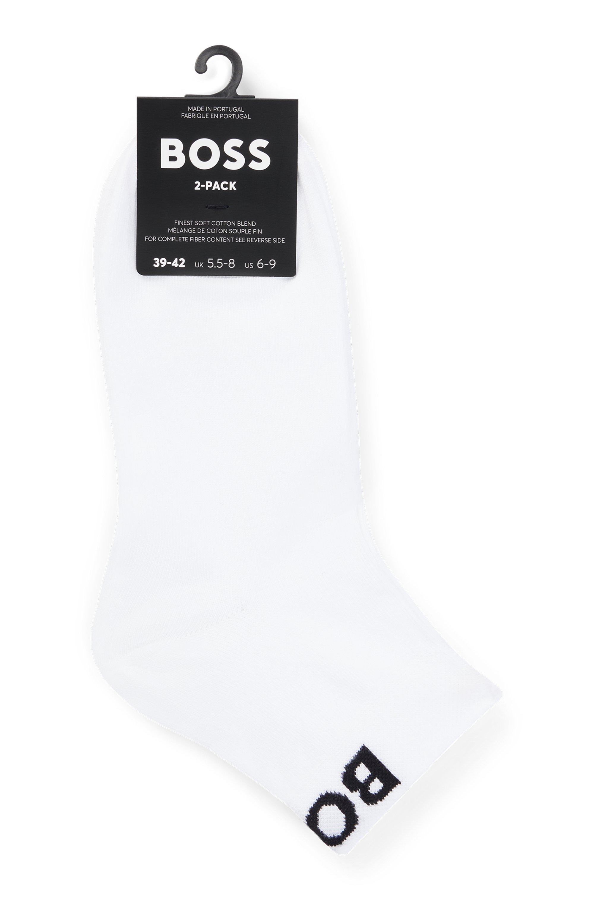 BOSS Freizeitsocken »2P SH Logo CC W«, (Packung, 2 Paar, 2er), mit eingestricktem BOSS Logoschriftzug