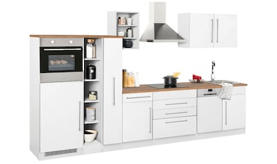 HELD MÖBEL Küchenzeile »Samos«, mit E-Geräten, Breite 350 cm mit Stangengriffen aus... kaufen