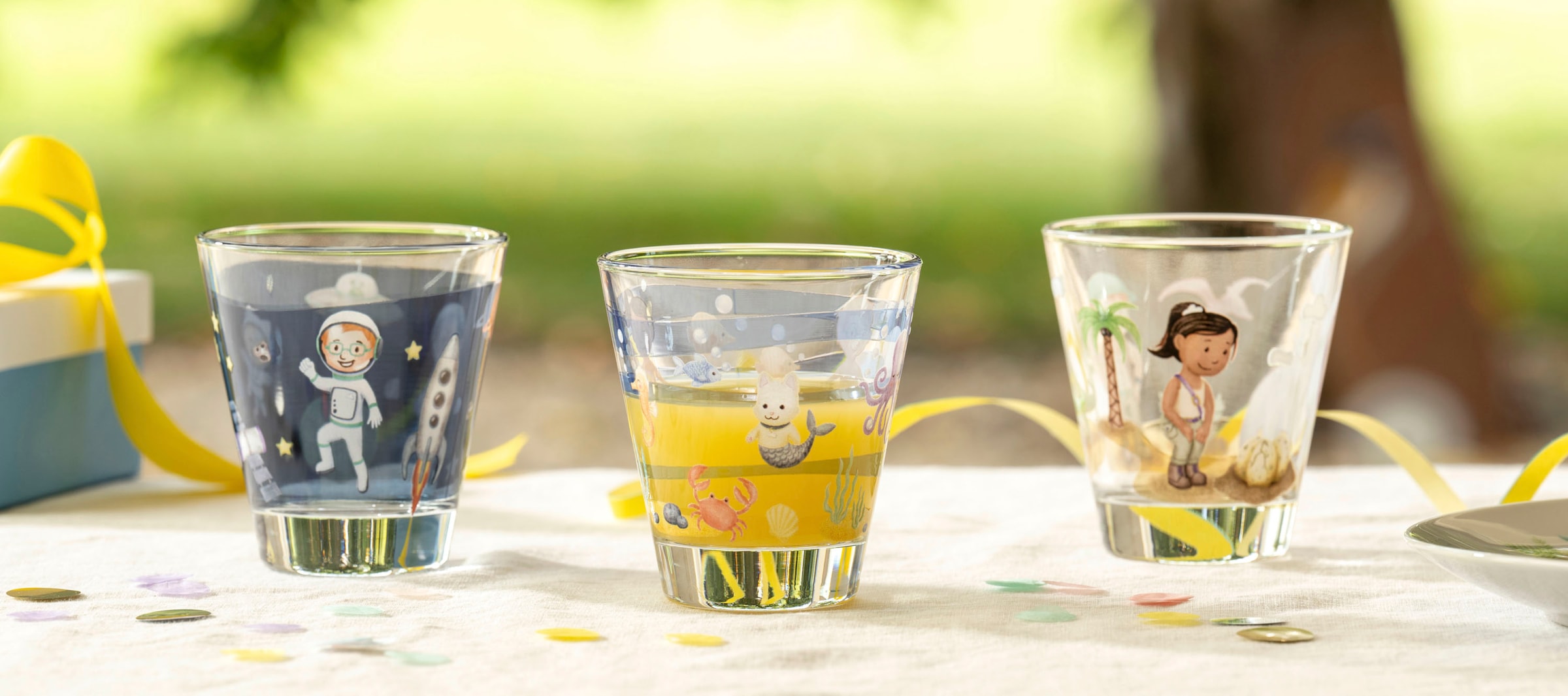 LEONARDO Gläser-Set »Weltall BAMBINI AVVENTURA«, (Set, 6 tlg.), 215 ml, 6-teilig