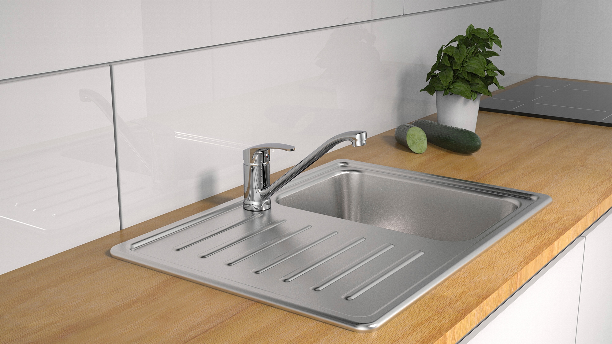 Schütte Spültischarmatur »CELLINO« Niederdruck Armatur Küche, 360° schwenkbarer Wasserhahn