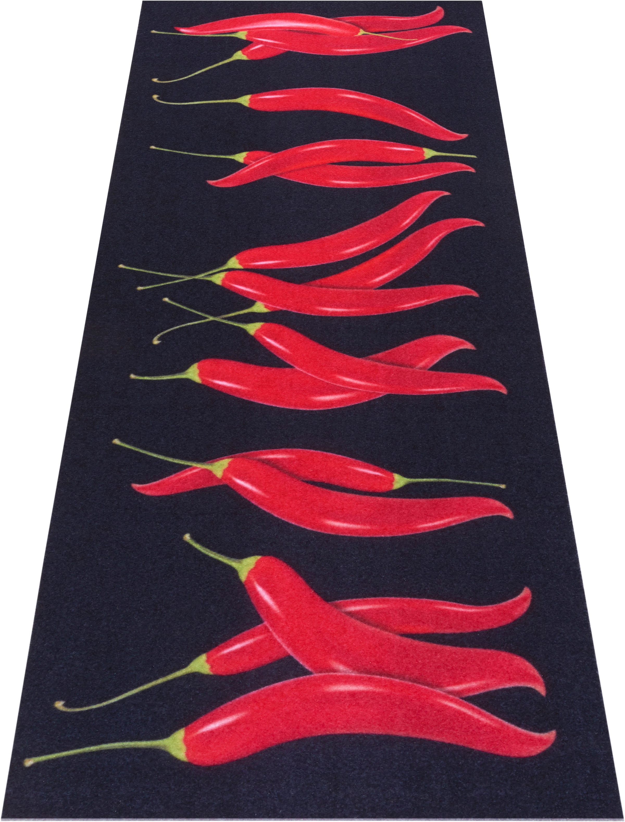 HANSE Home Küchenläufer »Chili Dance«, rechteckig, 3 mm Höhe, Läufer, Rutschfest, Küchenteppich, Küche, Teppich, Pflegeleicht