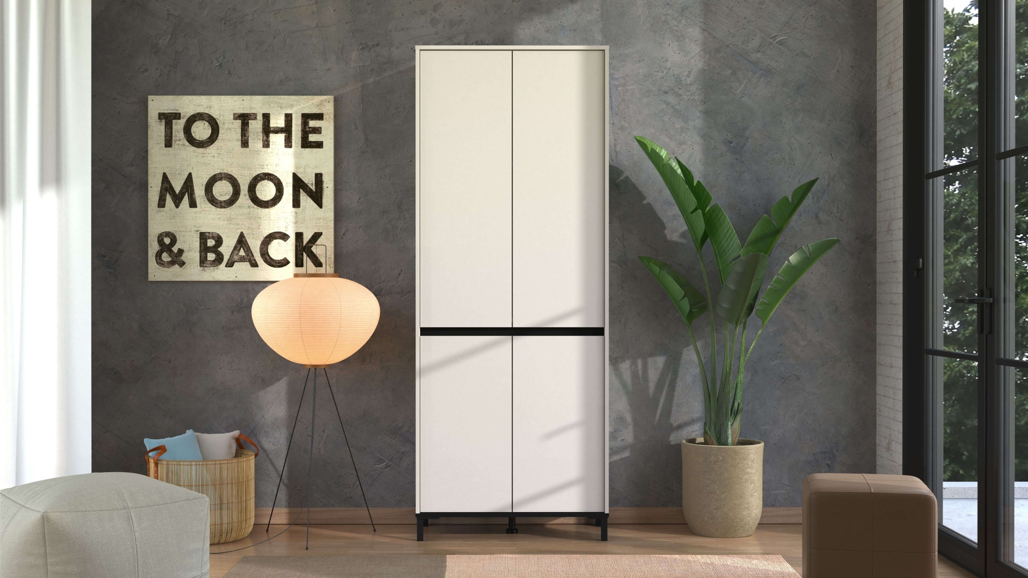 Home affaire Schuhschrank »Flannan, Schuhregal, Schuhkommode, Gesamthöhe 205,5 cm« acht Regale und eine Schublade, Gesamtbreite 80 cm