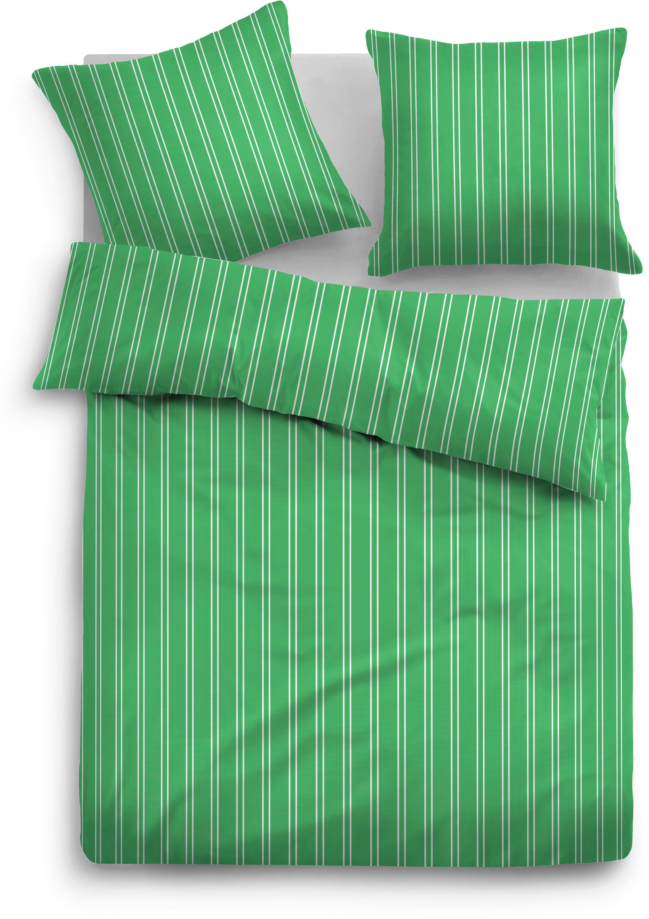 TOM TAILOR Bettwäsche »Aslan«, (2 tlg.), in Satin Qualität, aus 100% Baumwolle, Bett-und Kopfkissenbezug mit Reißverschluss, feiner Glanz + weicher Griff, nach BCI (Better Cotton Initiative) produziert