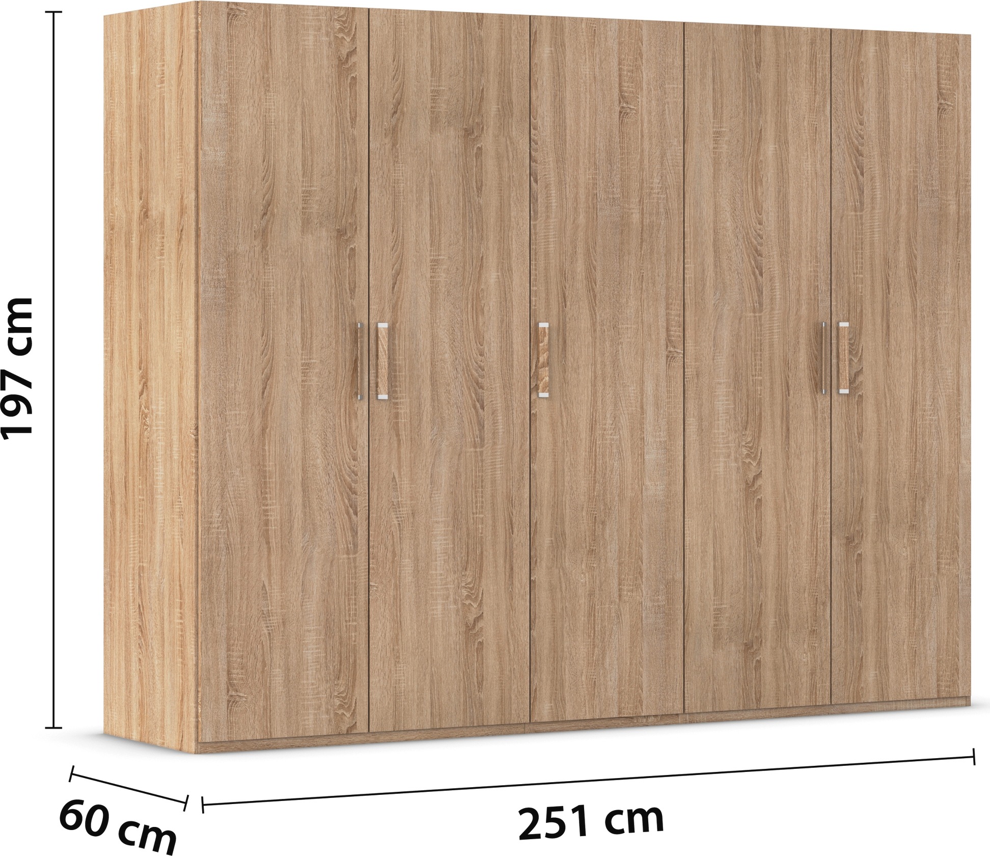 rauch Drehtürenschrank »Kleiderschrank Schrank Garderobe Schlafzimmerschrank EVELYN«, (in 2 Höhen 197 oder 210 cm erhältlich), in elegantem Stil, viel Stauraum 4 Breiten und 2 Höhen MADE IN GERMANY