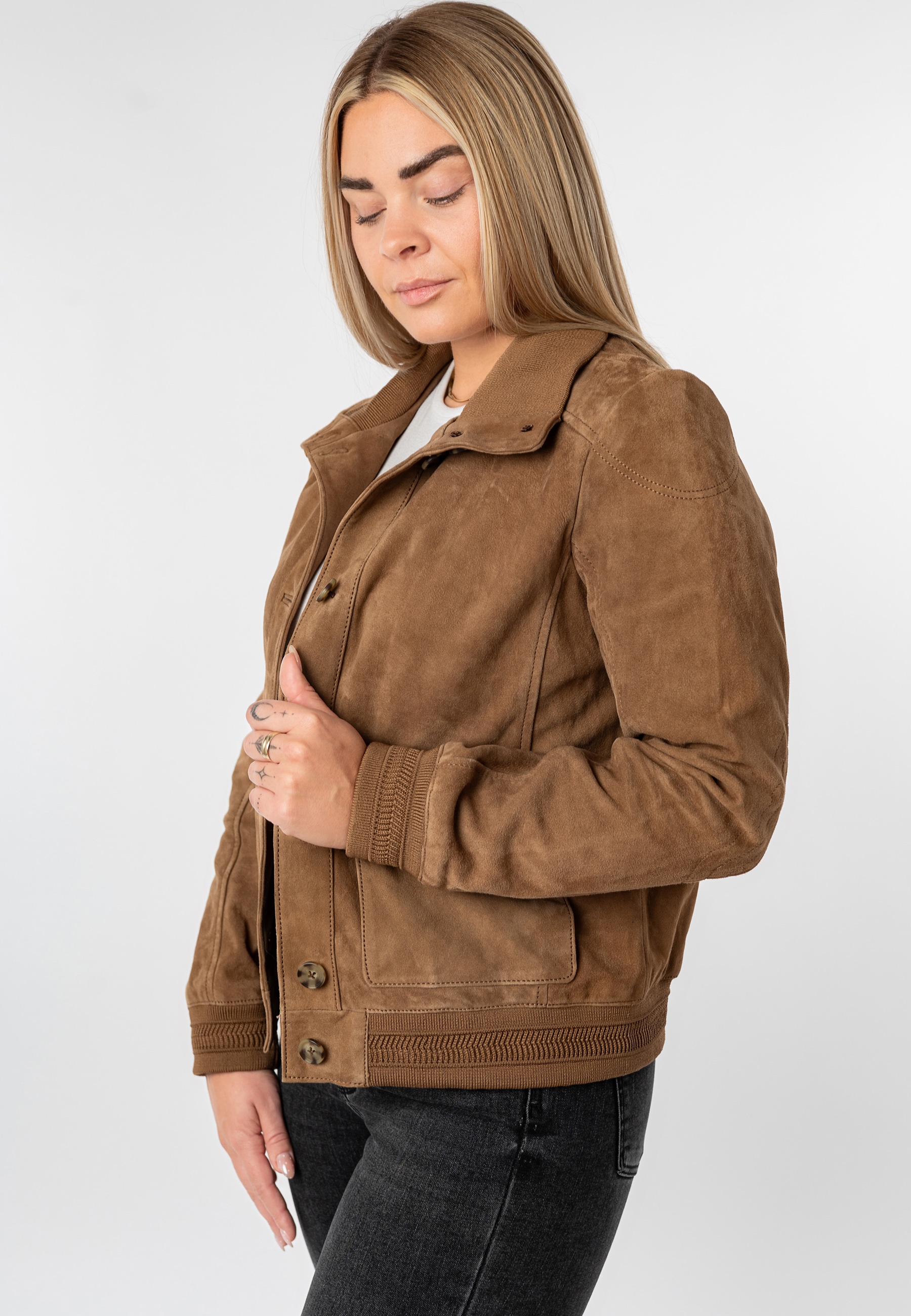 Mauritius Lederjacke »MWDajana« Blouson aus Veloursleder