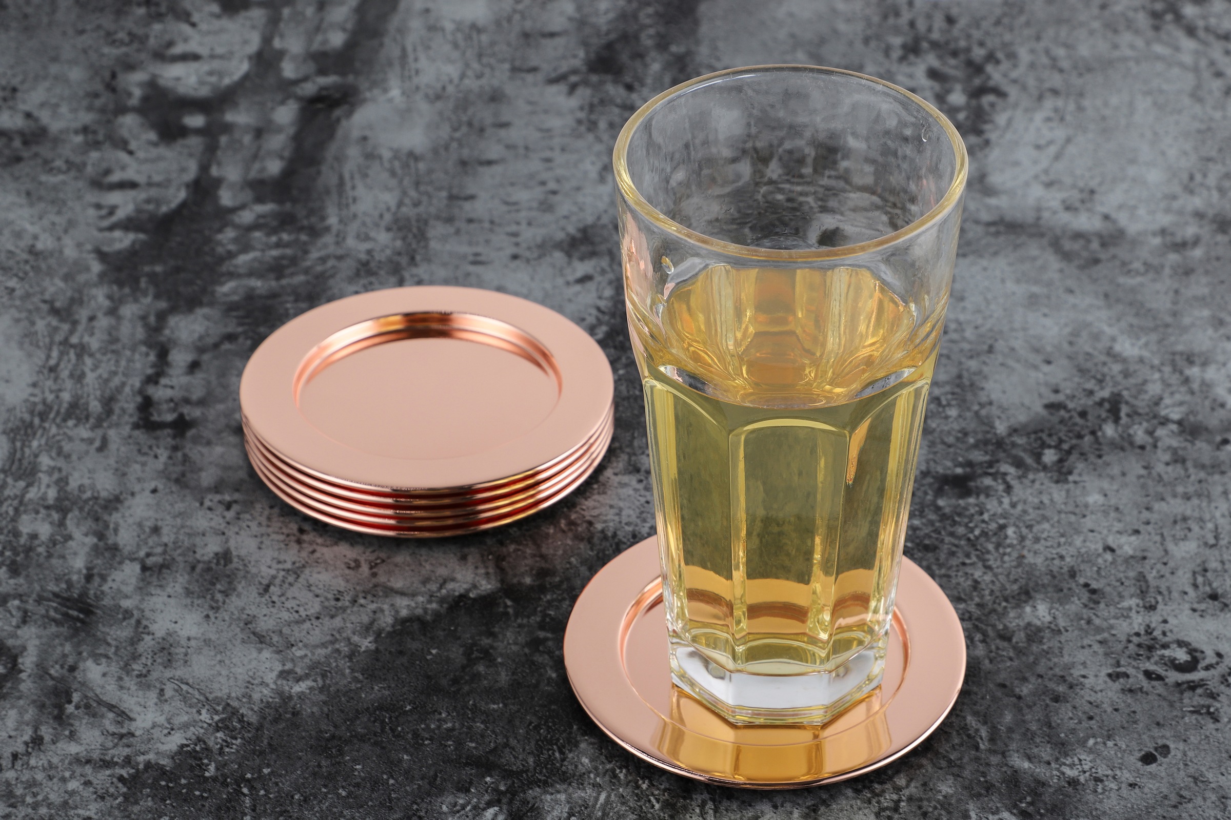 ECHTWERK Glasuntersetzer, (Set, 6 tlg.), Getränke-Untersetzer aus Edelstahl, Untersetzer rund, Ø ca. 8 cm