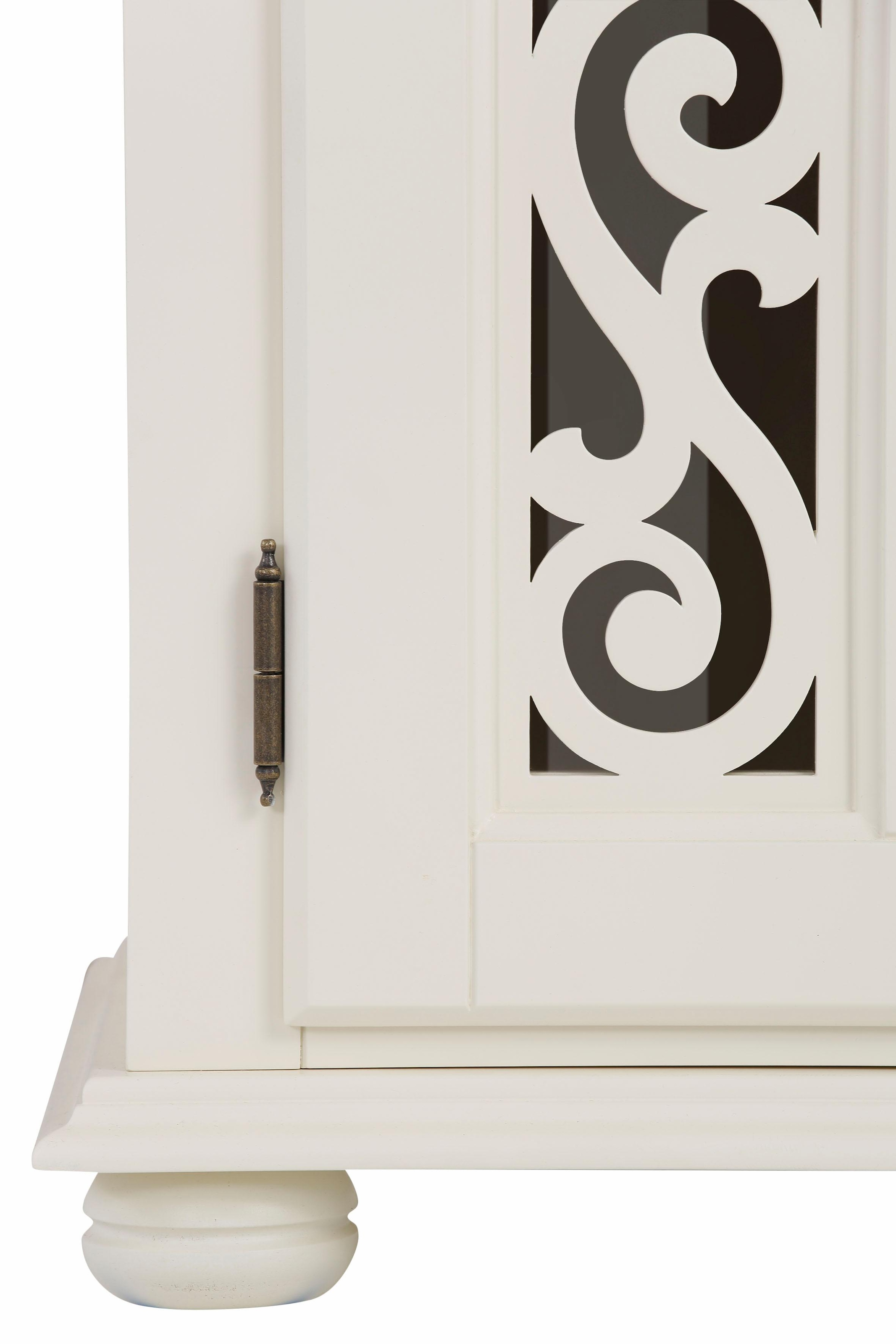 Home affaire Kommode »Arabeske«, mit schönen dekorativen Fräsungen auf den Türfronten, Breite 90 cm