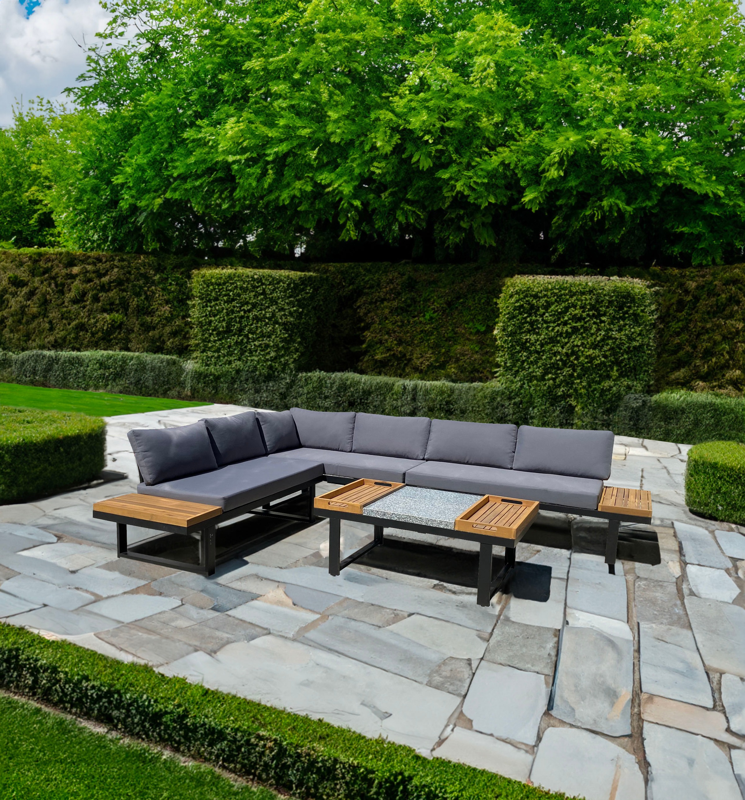 Garden Pleasure Gartenlounge-Set », Lounge-Gruppe »MERIDA«« 1 Ecklounge, Ti günstig online kaufen