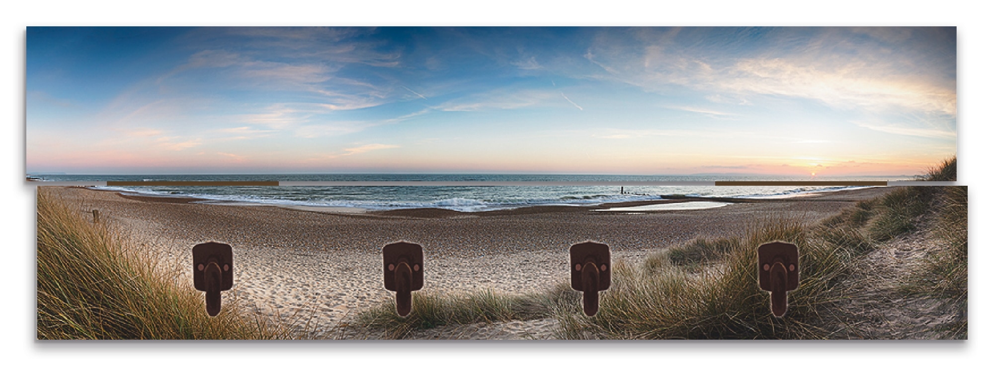 Artland Garderobenleiste »Strand und Sanddünen am Hengistbury Head«, teilmontiert