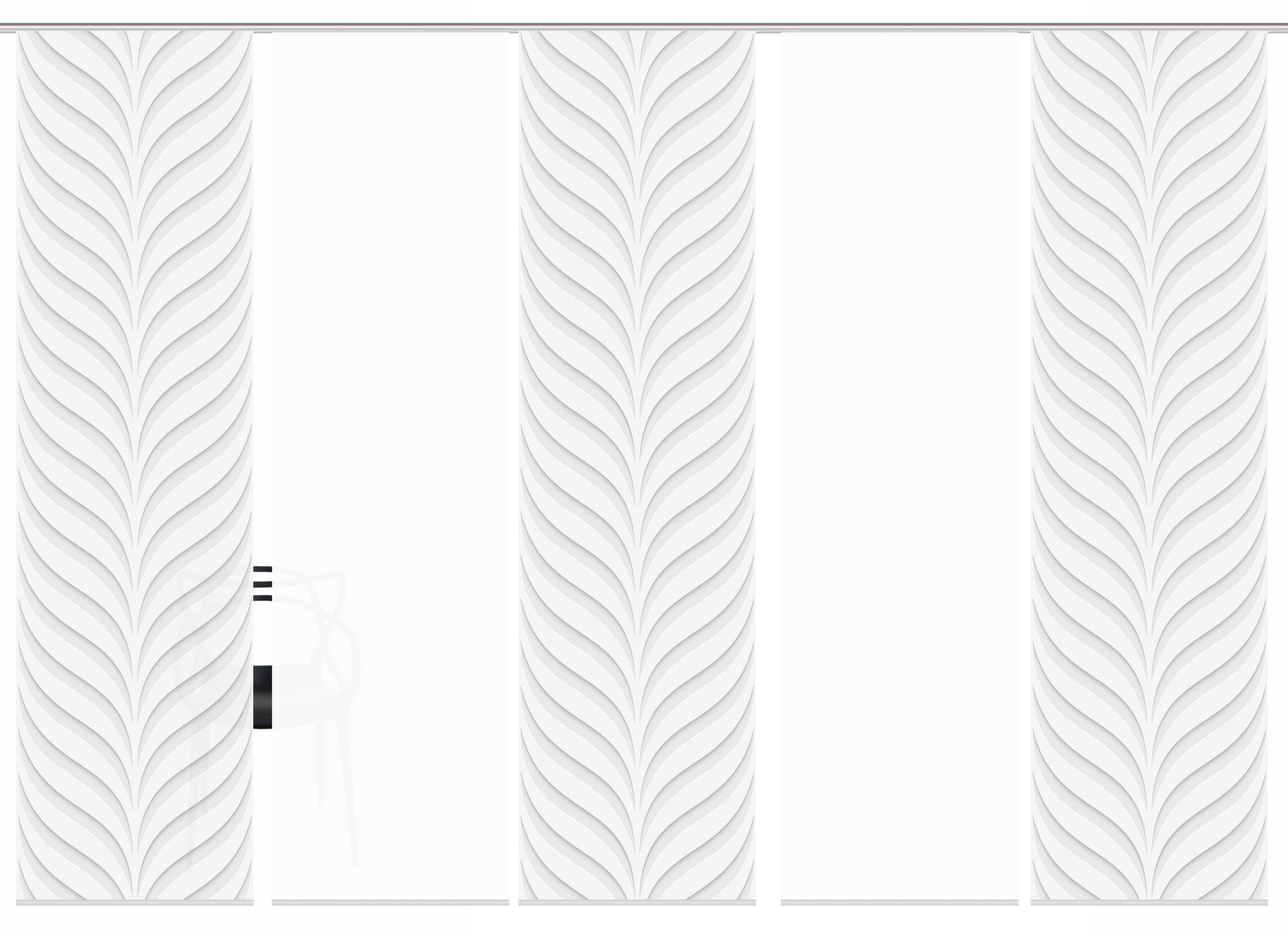 HOME WOHNIDEEN Schiebegardine »MURRAY 5er SET« Paneelwagen 5 Stk. tlg. Schi günstig online kaufen