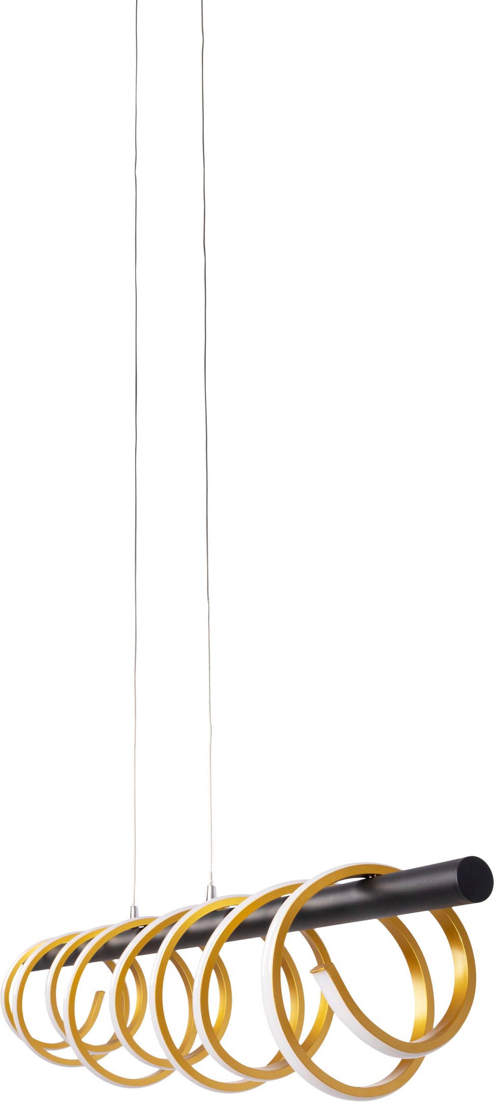 näve LED Pendelleuchte »Belleza«, 1 flammig, Leuchtmittel LED-Modul | LED fest integriert, Hängeleuchte warmweiß, 3-Stufen-dimmbar, 32W, L:100cm, goldfarben