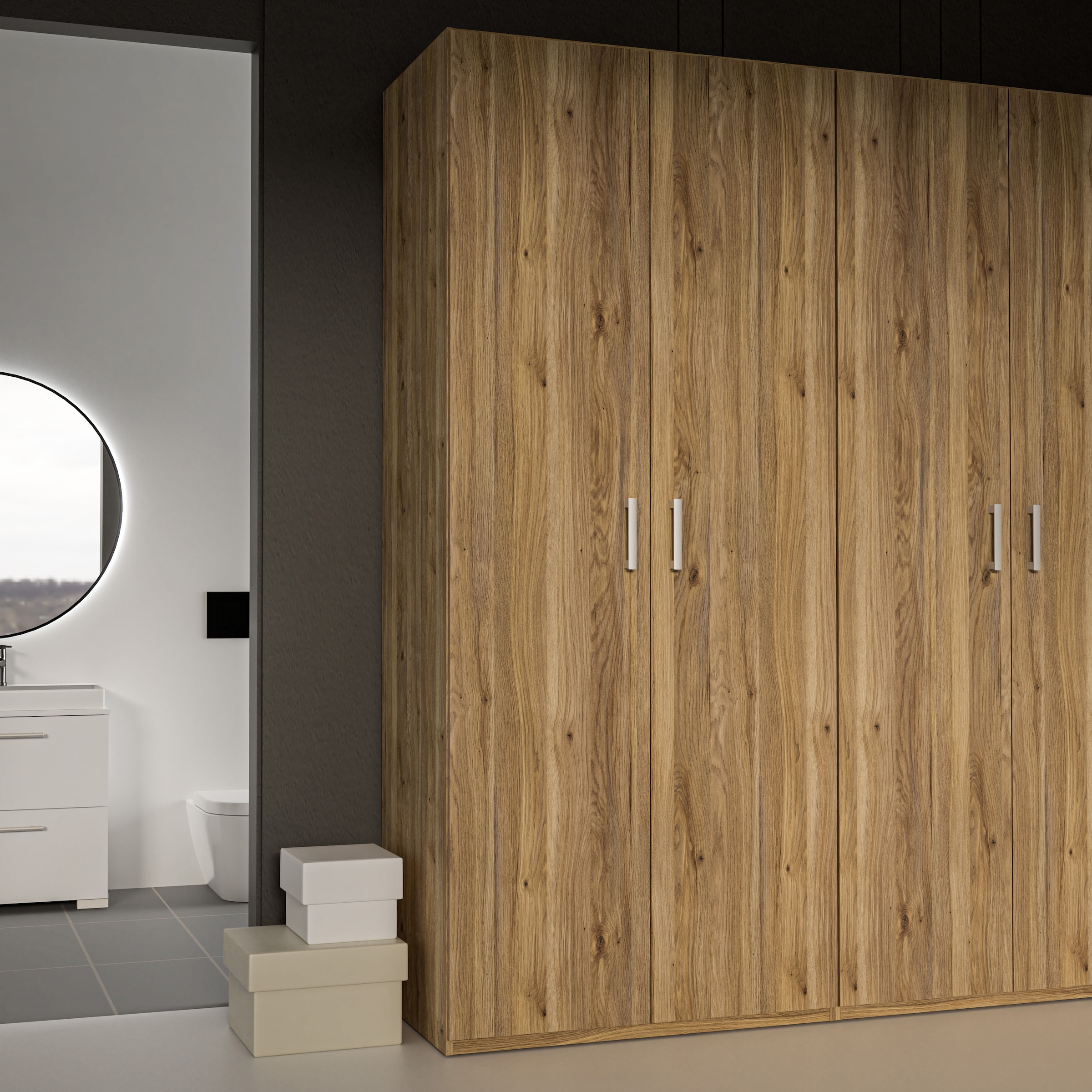 FORTE Drehtürenschrank Drehtürenschrank, Stauraum, Zubehör optional bestell günstig online kaufen