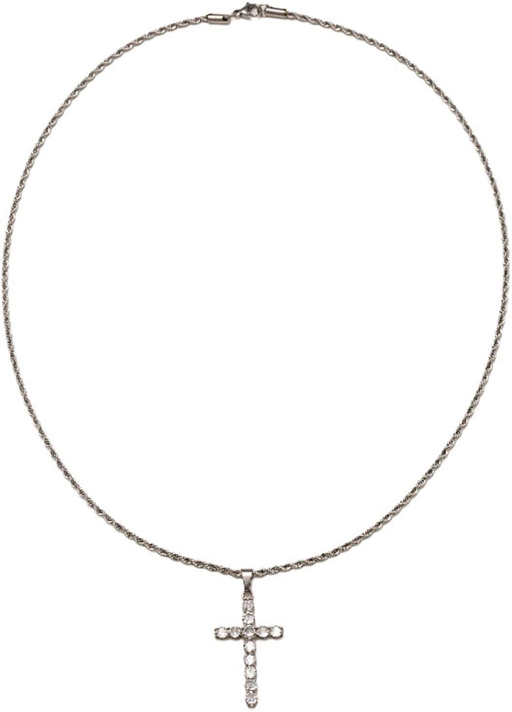 Firetti Kette mit Anhänger »Schmuck Geschenk Edelstahl Halsschmuck Halskette Kreuz« Made in Germany - mit Zirkonia (synth.)