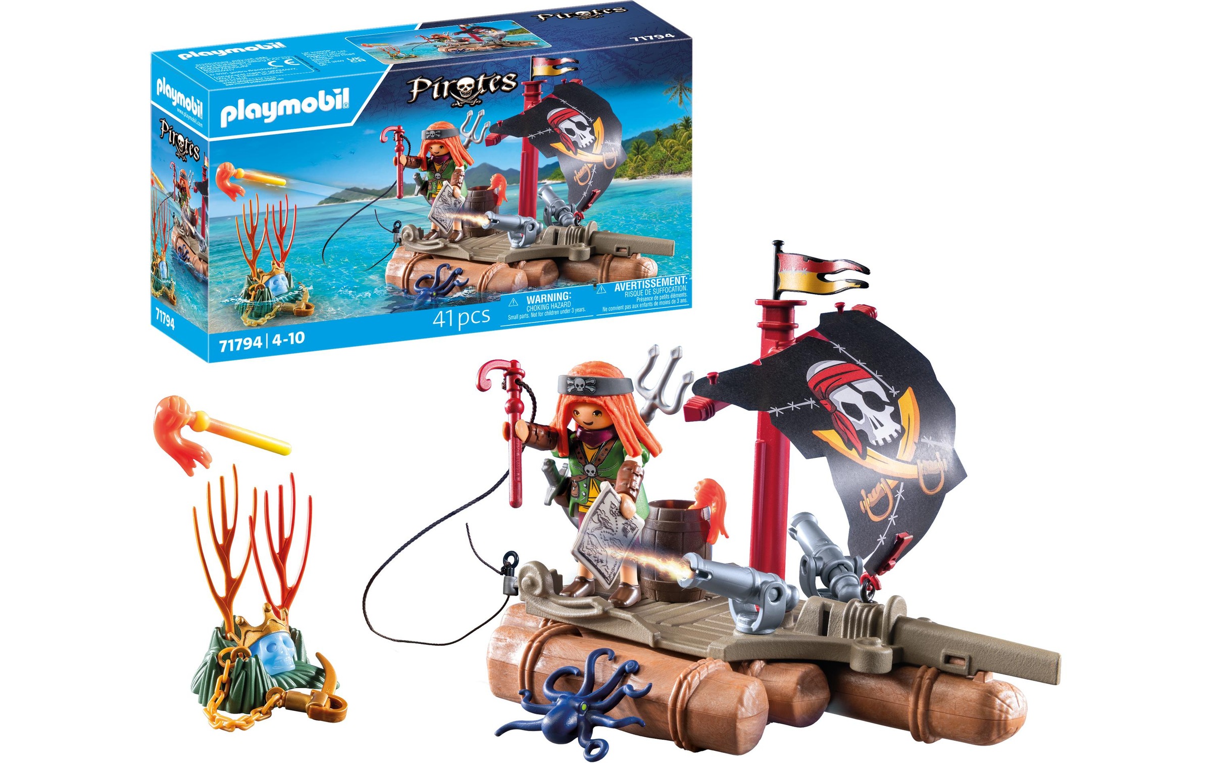 Playmobil® Spielbausteine »Schatzbergung auf Piratenfloss 71794«