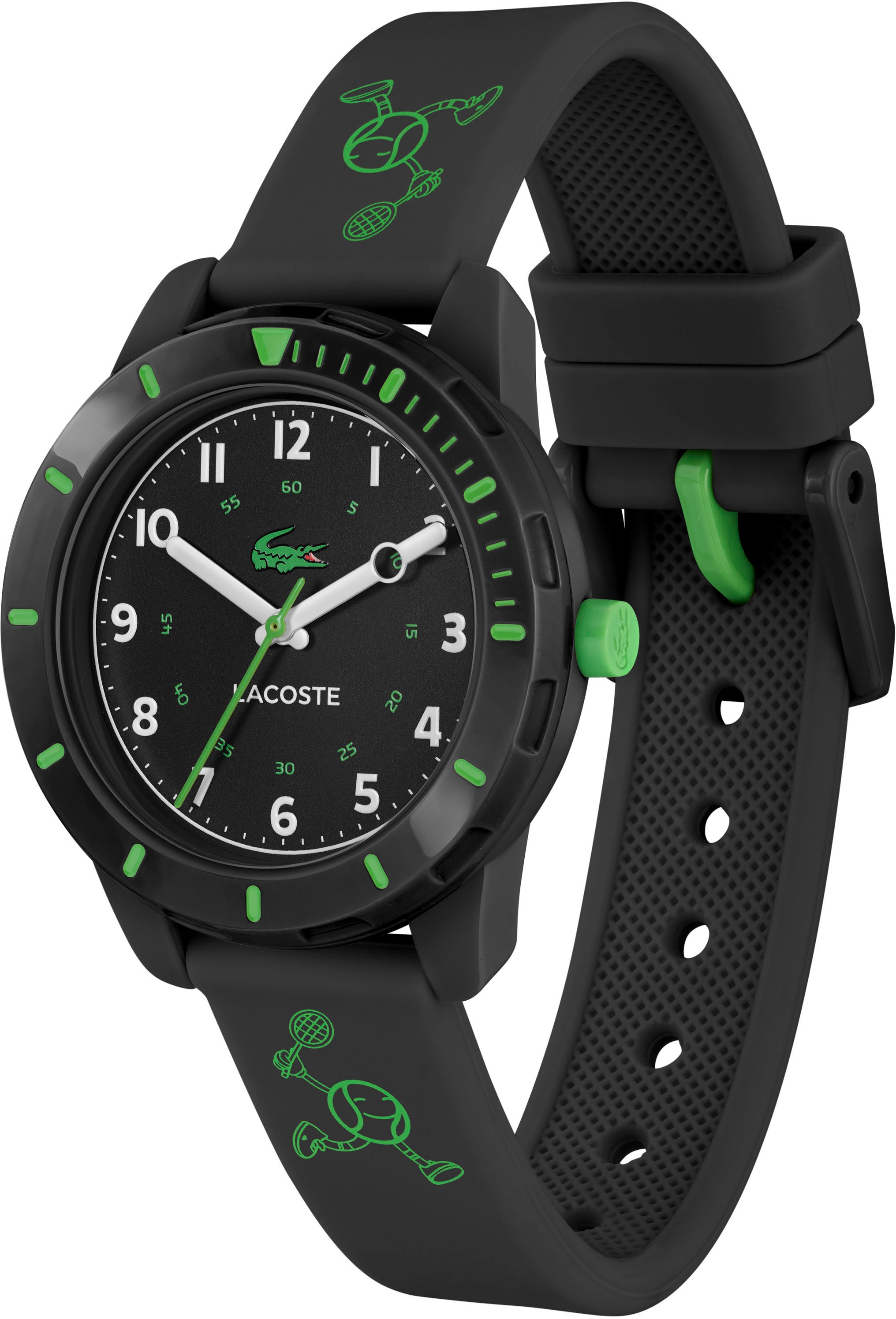 Lacoste Quarzuhr »MINI TENNIS«, Armbanduhr, Kinderuhr, analog, Silikonarmband, Geschenkidee