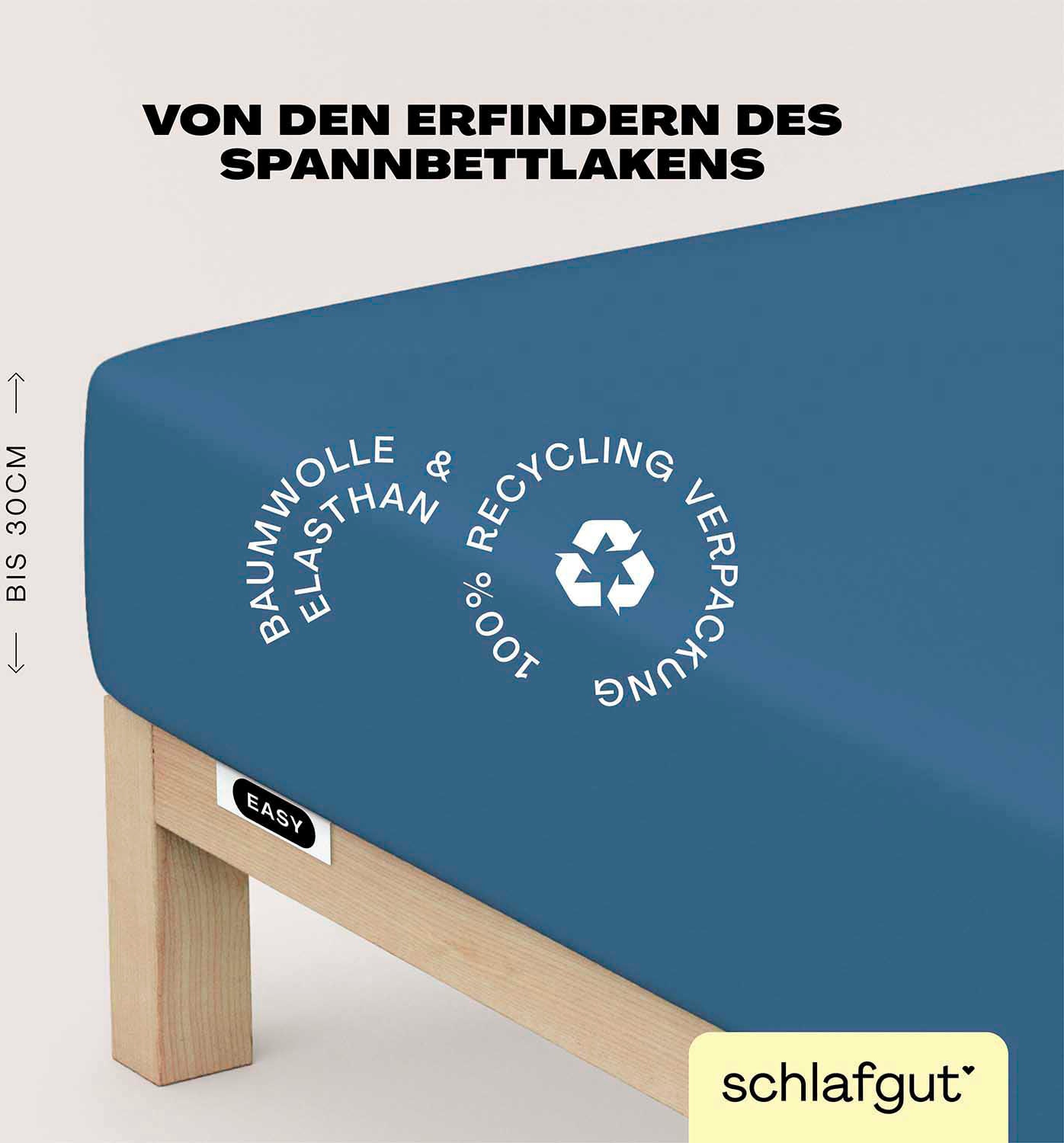 Schlafgut Spannbettlaken »EASY Jersey Elasthan«, MADE IN GREEN by OEKO-TEX®