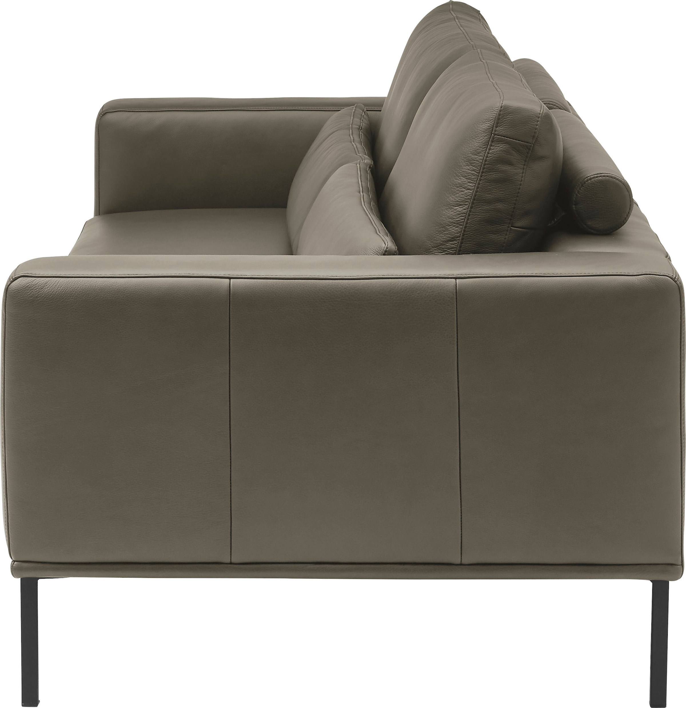 Musterring 3-Sitzer »JustB!PM100« wahlweise mit Nierenkissen und mot. Sitzauszug, Metallfuß in schwarz