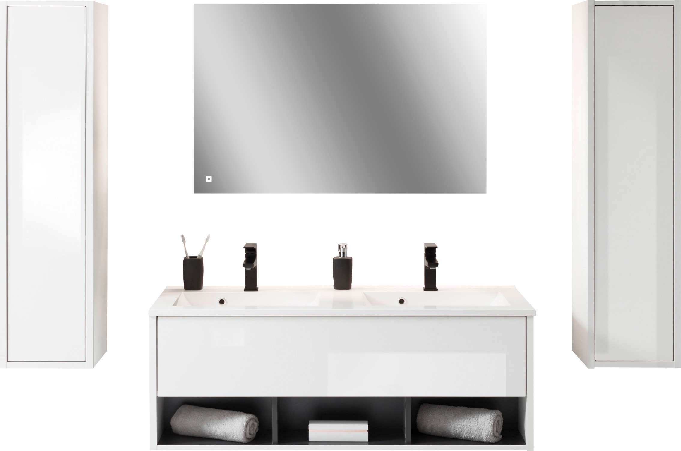 PLACES OF STYLE Badmöbel-Set »Studio Line, Bad im modernen Design, 4-teilig günstig online kaufen