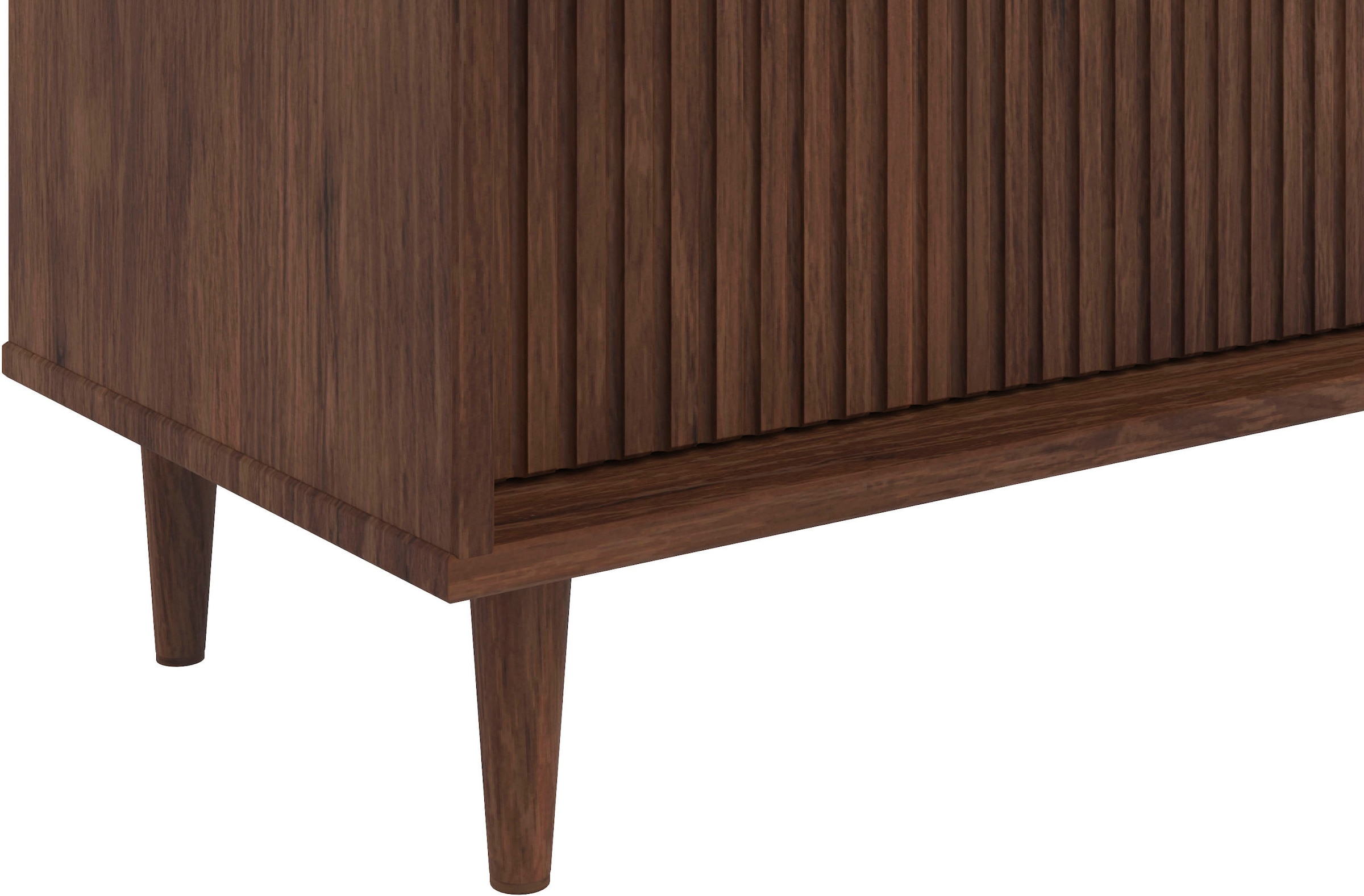 INOSIGN Highboard »Malmedy Front mit gefrästen Rillen«, Kommode Midischrank aus massivem Kiefernholz, Push-to-open, B 100 cm