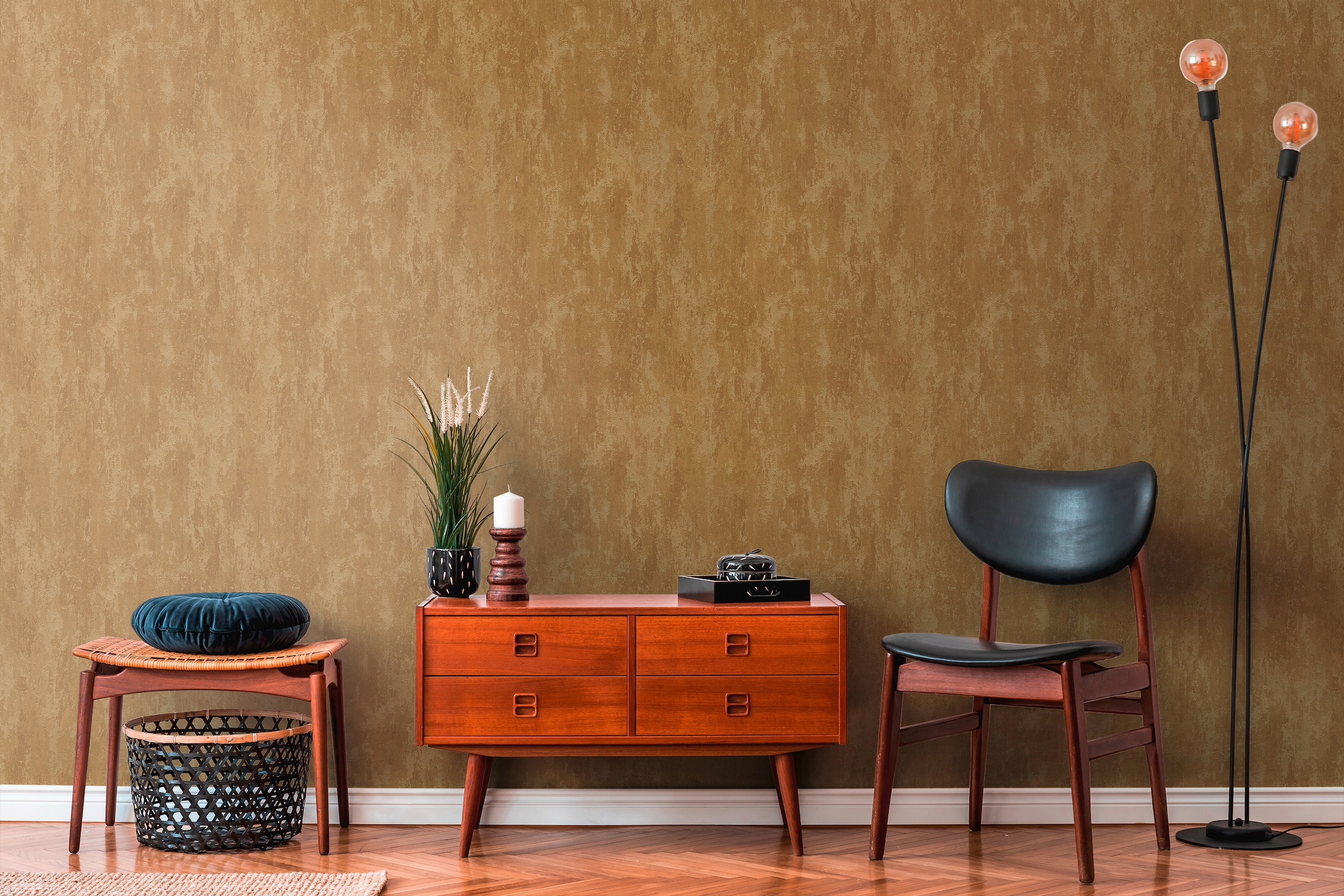 A.S. Création Vliestapete »Rusted«, Rost-Optik-Metall-Effekte-abstrakt, Moderne Tapete einfarbig Tapeten Wohnzimmer Schlafzimmer Küche modern