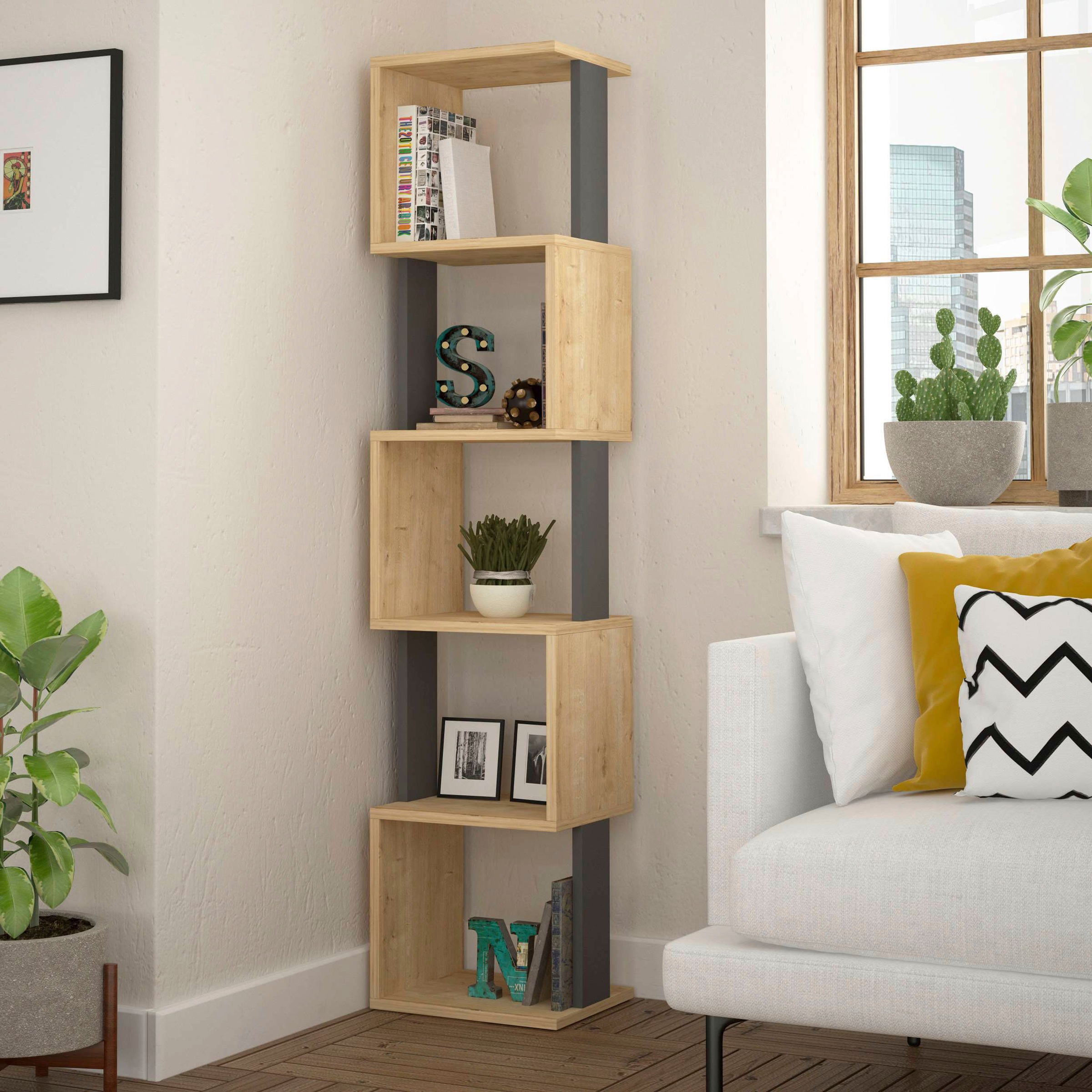Decortie Bücherregal »Piri Bücherregal«, (Packung), Leichte Montage, Lageru günstig online kaufen