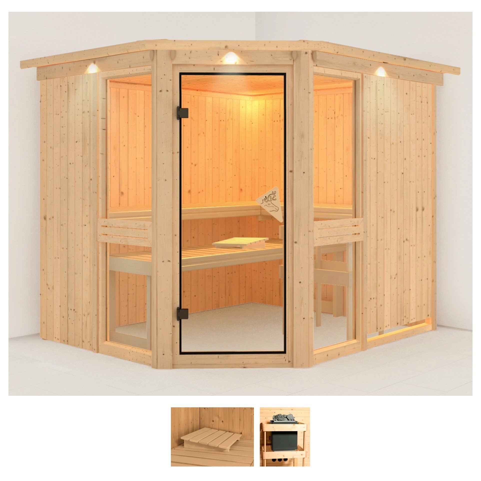 Karibu Sauna »Aline 3«, ohne Ofen günstig online kaufen