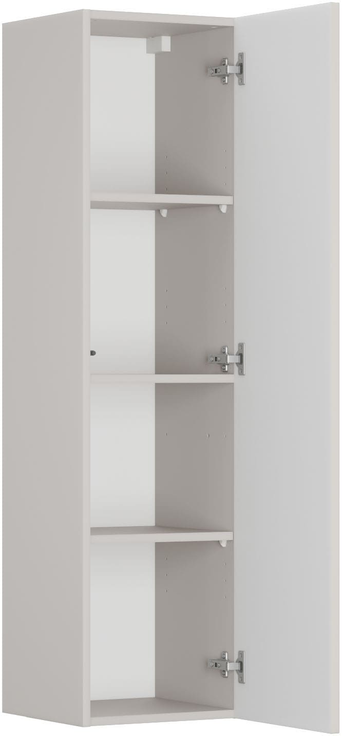 welltime Hängeschrank »FLOW CIRCLE rechts/links montierbar, Breite 35 cm, modernes Design« Schrank mit 3 Einlegeböden, Push-to-open-Function