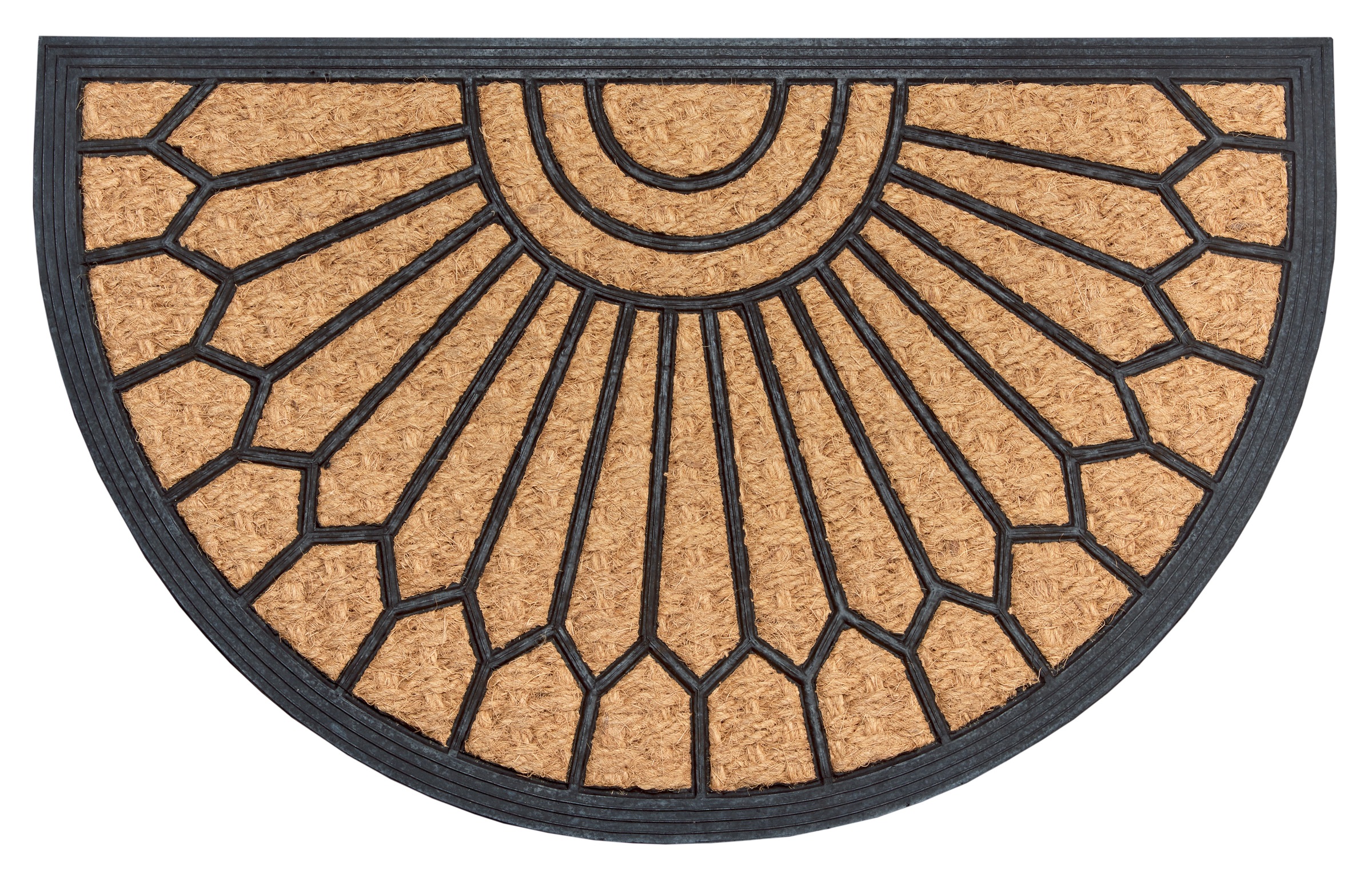 HANSE Home Fußmatte »Mix Mats Gummi-Kokos Halbrund Geometric Ornament, Türm günstig online kaufen