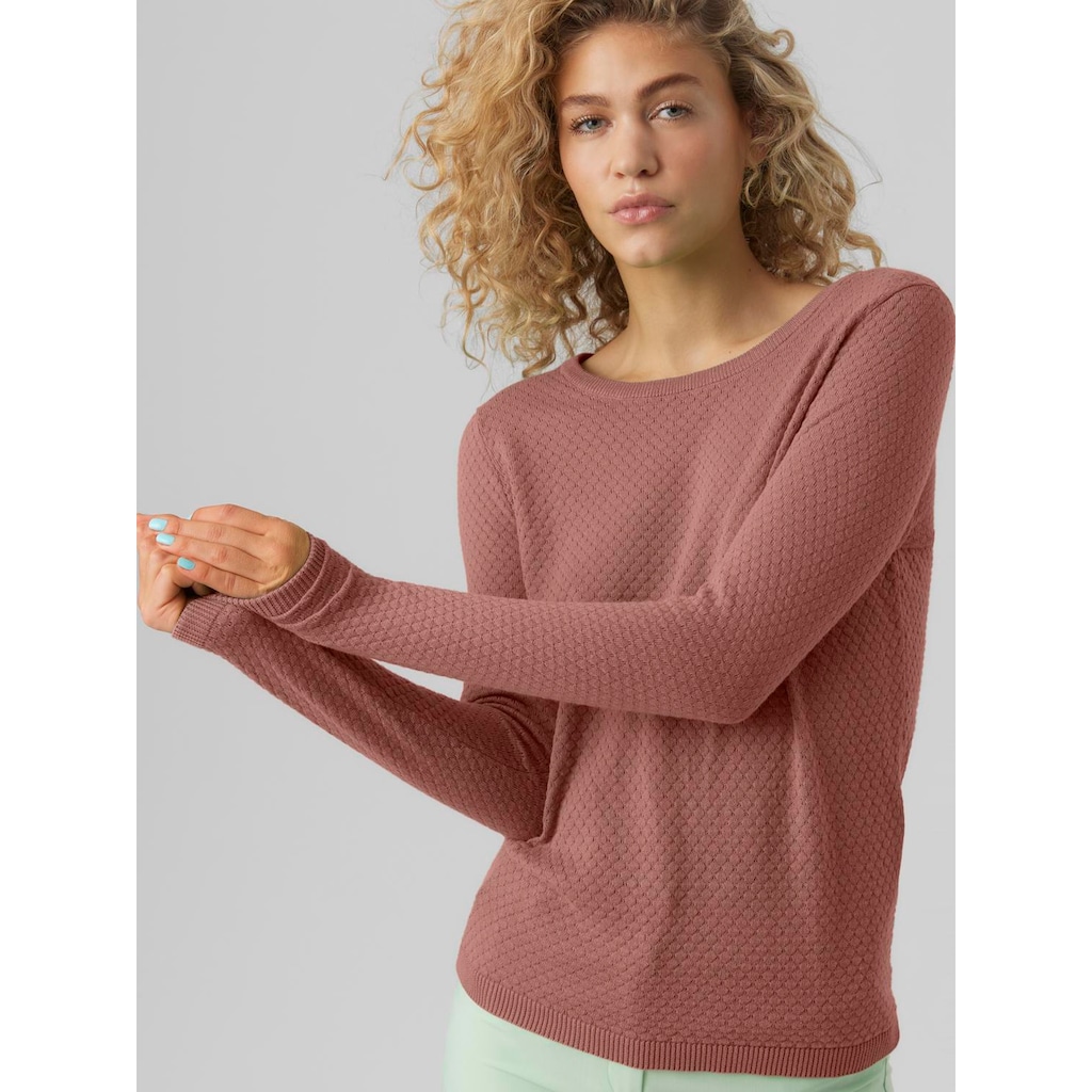 Vero Moda Rundhalspullover »VMCARE STRUCTURE LS O-NECK BLOU NOOS«