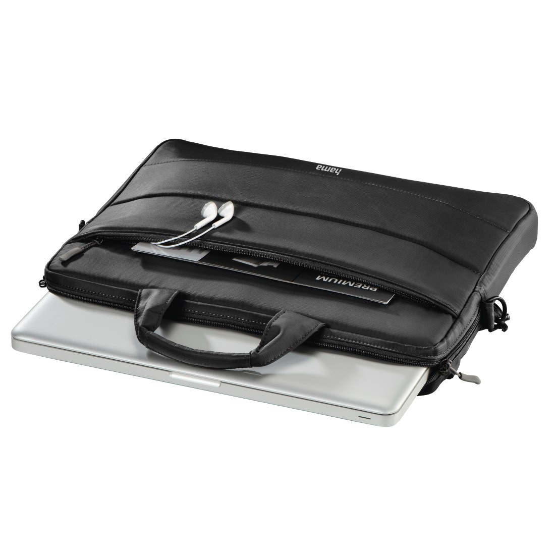 Hama Laptoptasche »Notebook Tasche bis 41 cm (16,2 Zoll), Farbe Schwarz, eleganter Look«, Mit Tablet- und Dokumentenfach, Organizerstruktur und Trolleyband