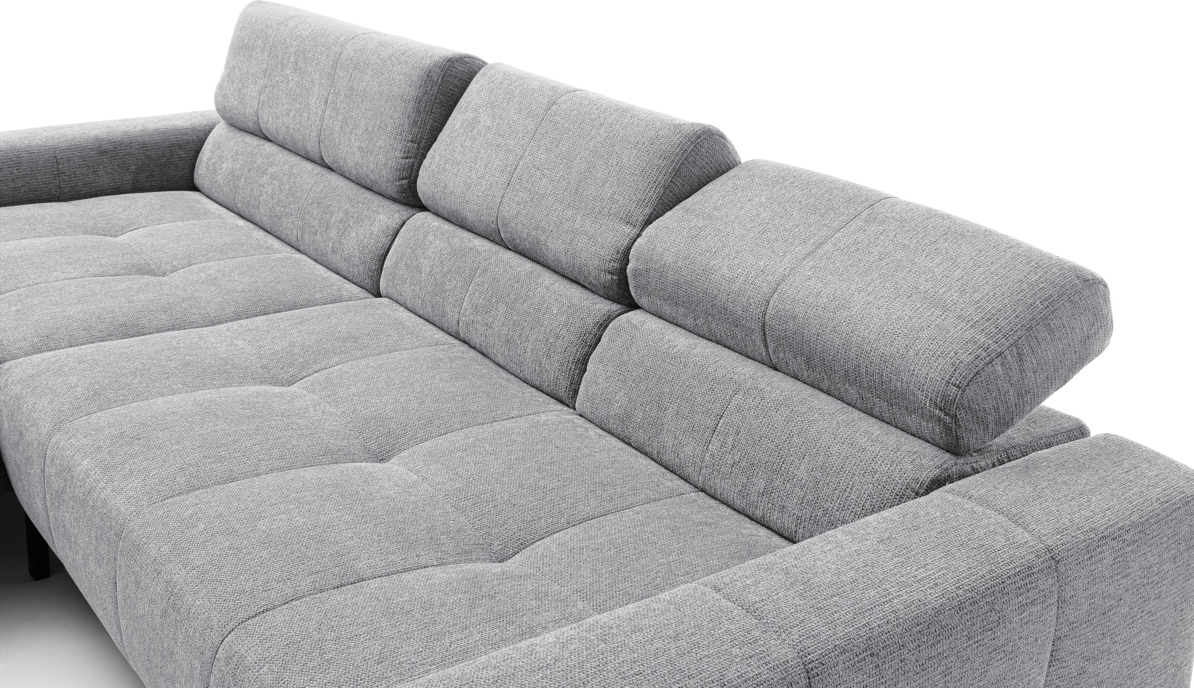 Home affaire Ecksofa »Claya Move, L-Form, Kopf- & Rückenverstellung, Breite 293 cm« Moderne Steppung, weicher Polsteraufbau & saugroboterfreundliche Höhe