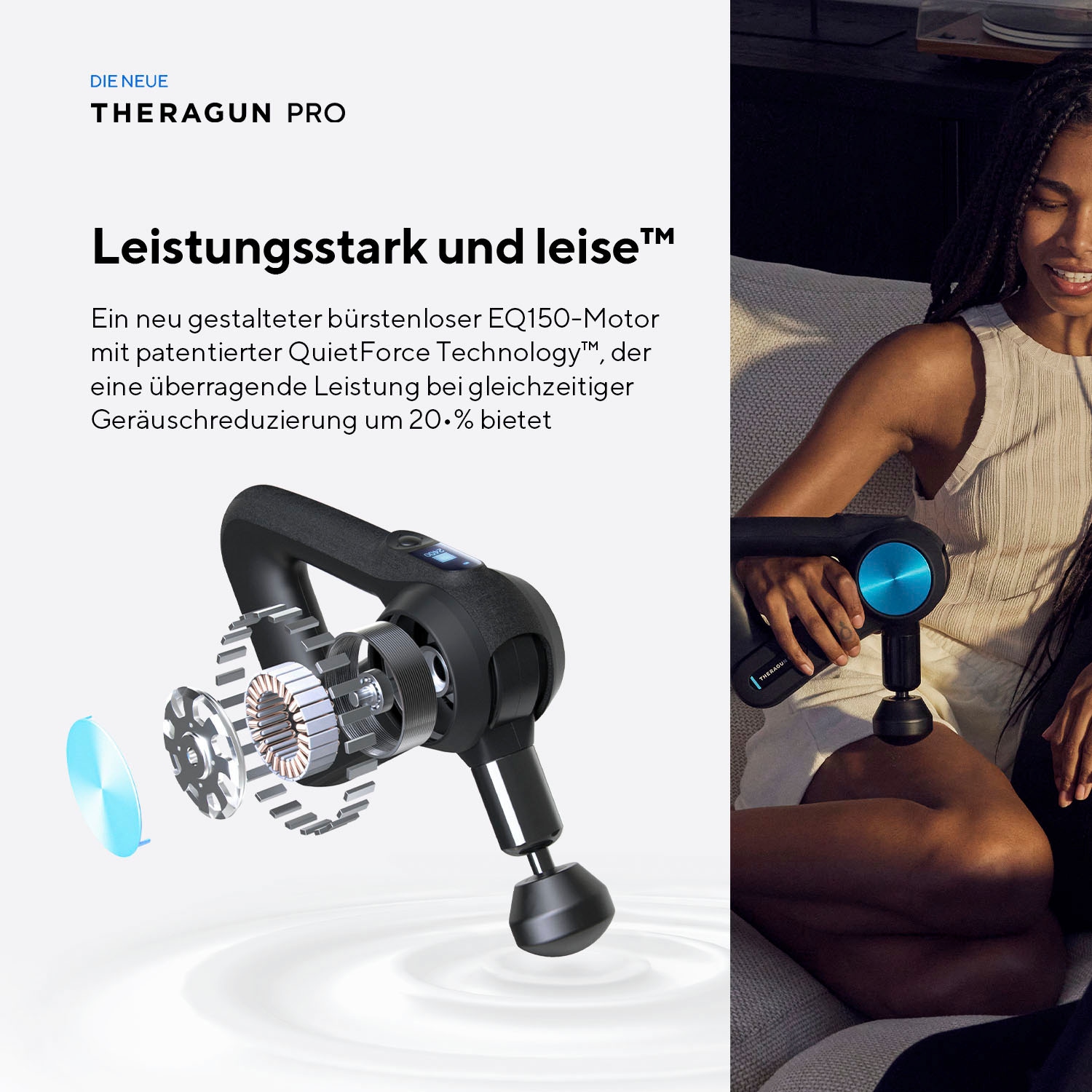 Therabody Massagepistole »Theragun Pro (5.Generation)«, (Erhöht die Flexibilität & Mobilität - Leistungsstarker Motor), Reduziert Schmerzen und Verspannungen, Verbessert die Schlafqualität