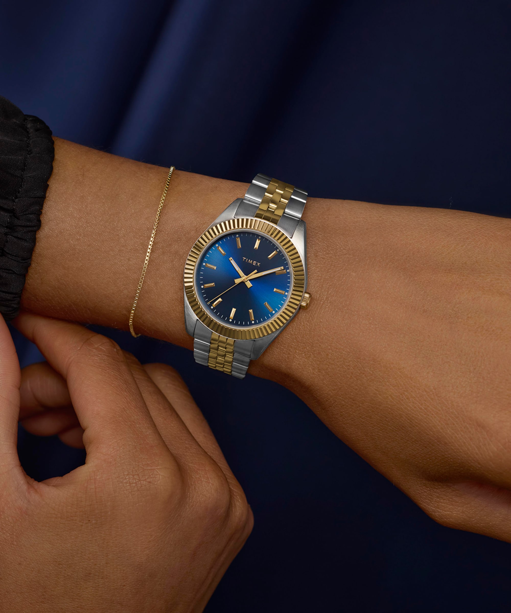 Timex Quarzuhr »LEGACY« Armbanduhr, Damenuhr, Edelstahlarmband, Leuchtzeiger