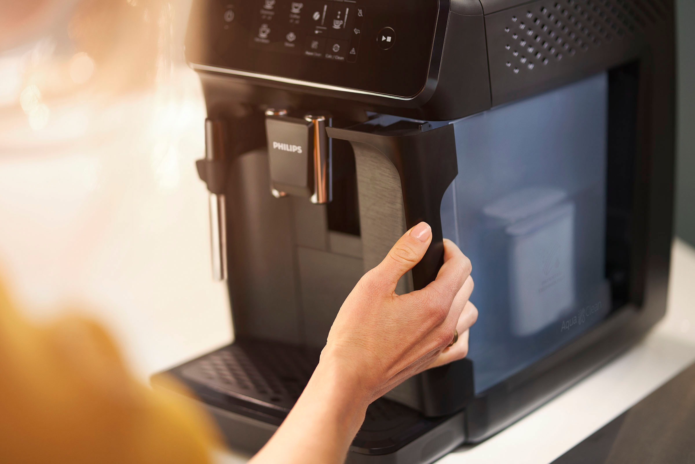 9. Bild von Philips Kaffeevollautomat »2200 Serie EP2220/10 Pannarello«, für 2 Kaffeespezialitäten und anpassbarer Aromastärke, mattschwarz